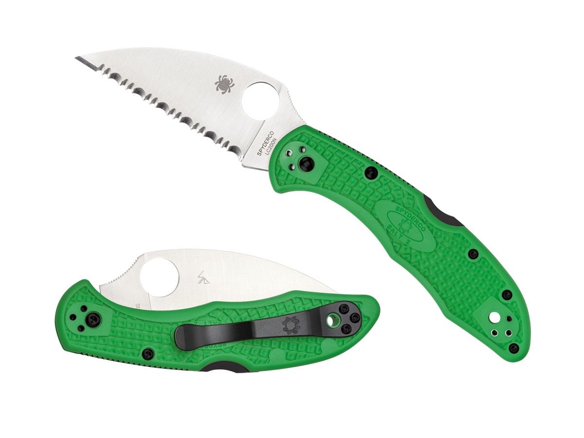 Spyderco Salt 2 Wharncliffe FRN Green Serrated C88FSWCGR2 Nóż składany