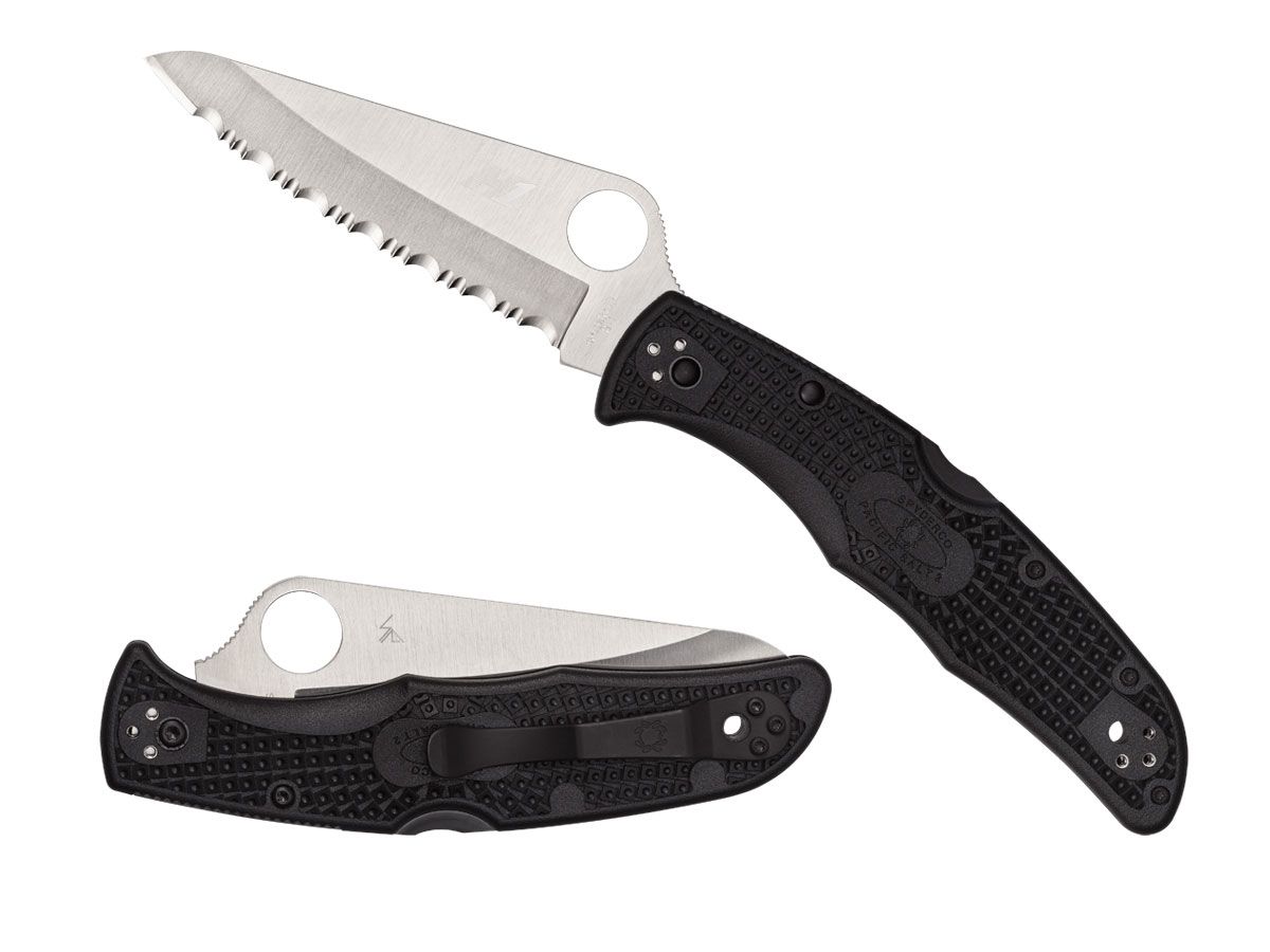 Spyderco Pacific Salt 2 FRN Black Serrated C91SBK2 Nóż składany 22,1 cm