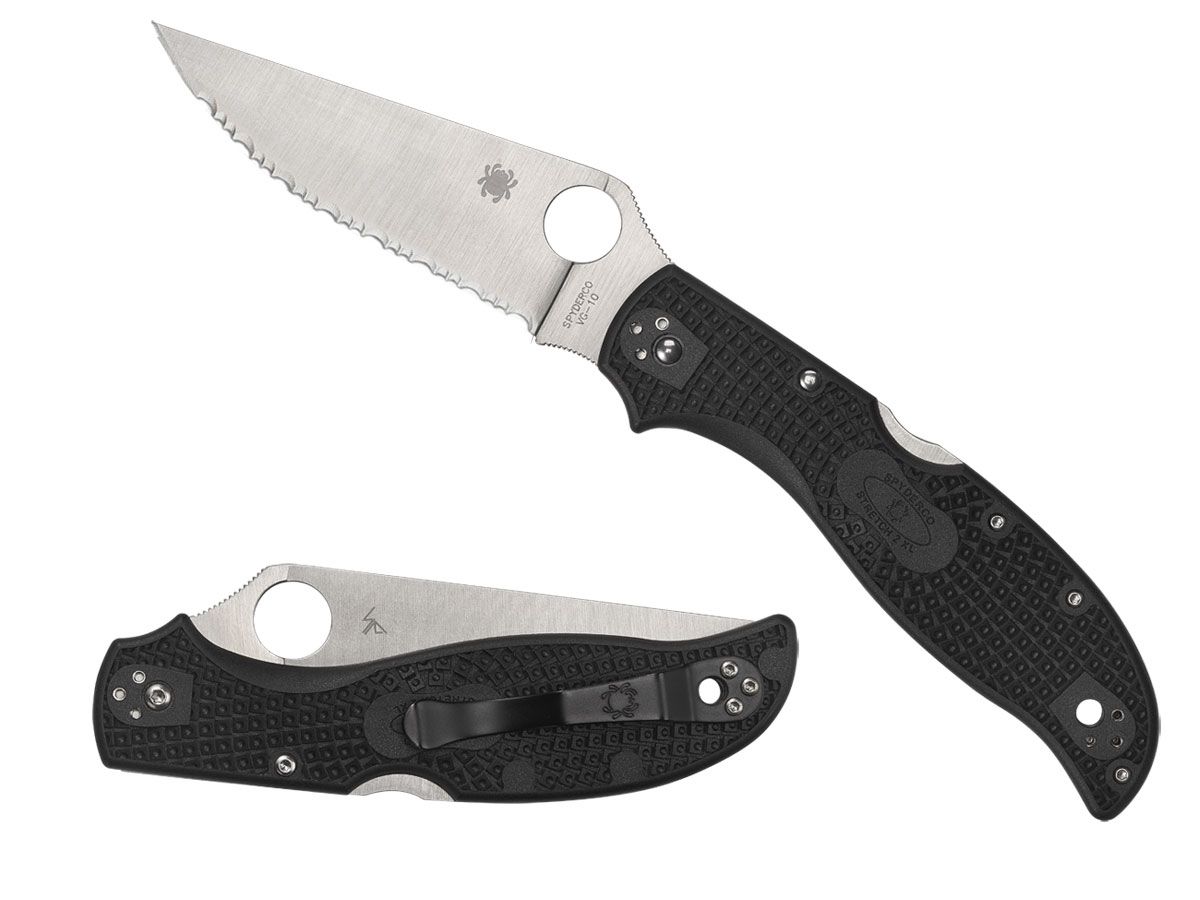 Spyderco Stretch 2 XL FRN Black Serrated C258SBK Nóż składany 22,5 cm