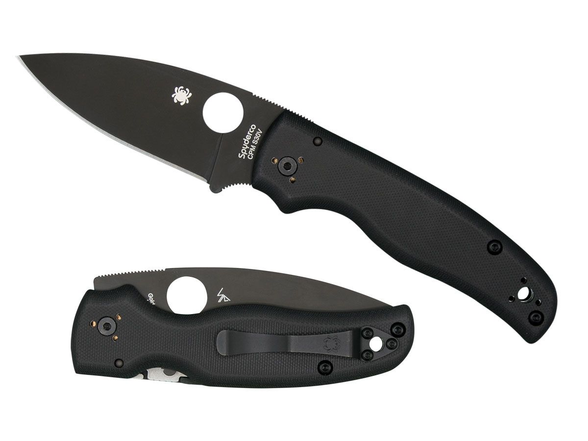 Spyderco Shaman G-10 Black Blade Plain C229GPBK Nóż składany 21 cm