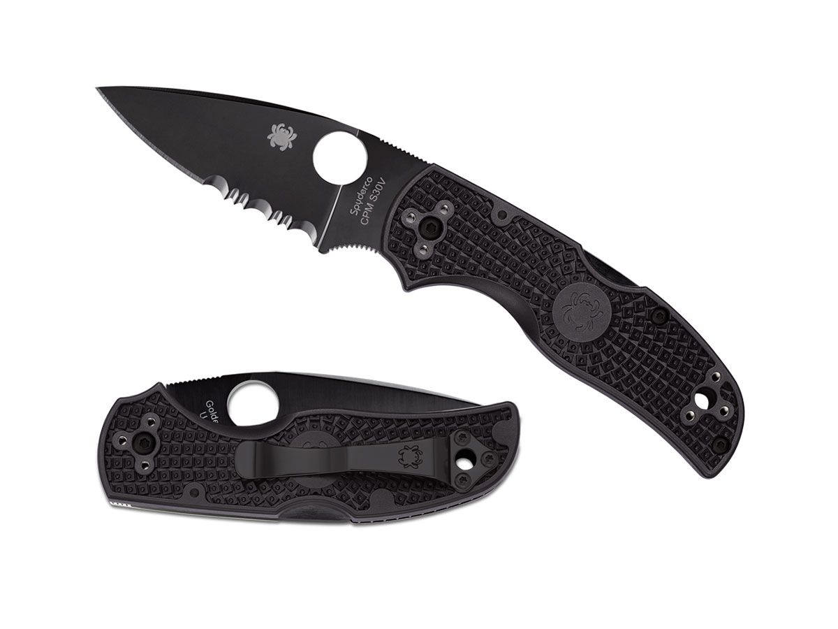Spyderco Native 5 FRN Black Blade Combo C41PSBBK5 Nóż składany 17,7 cm