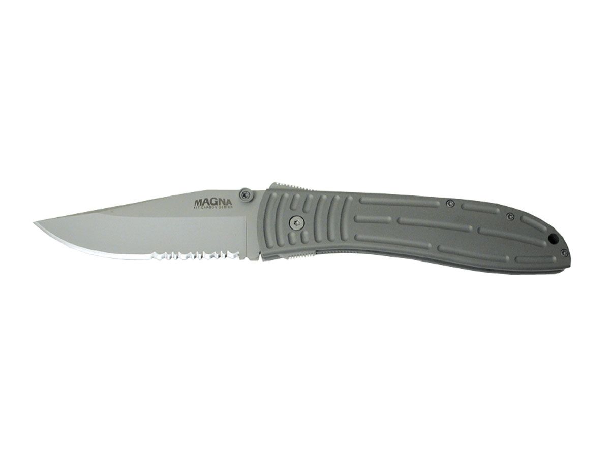 Outdoor Edge Magna Aluminum Serrated Nóż składany stal AUS-8A 23,6 cm