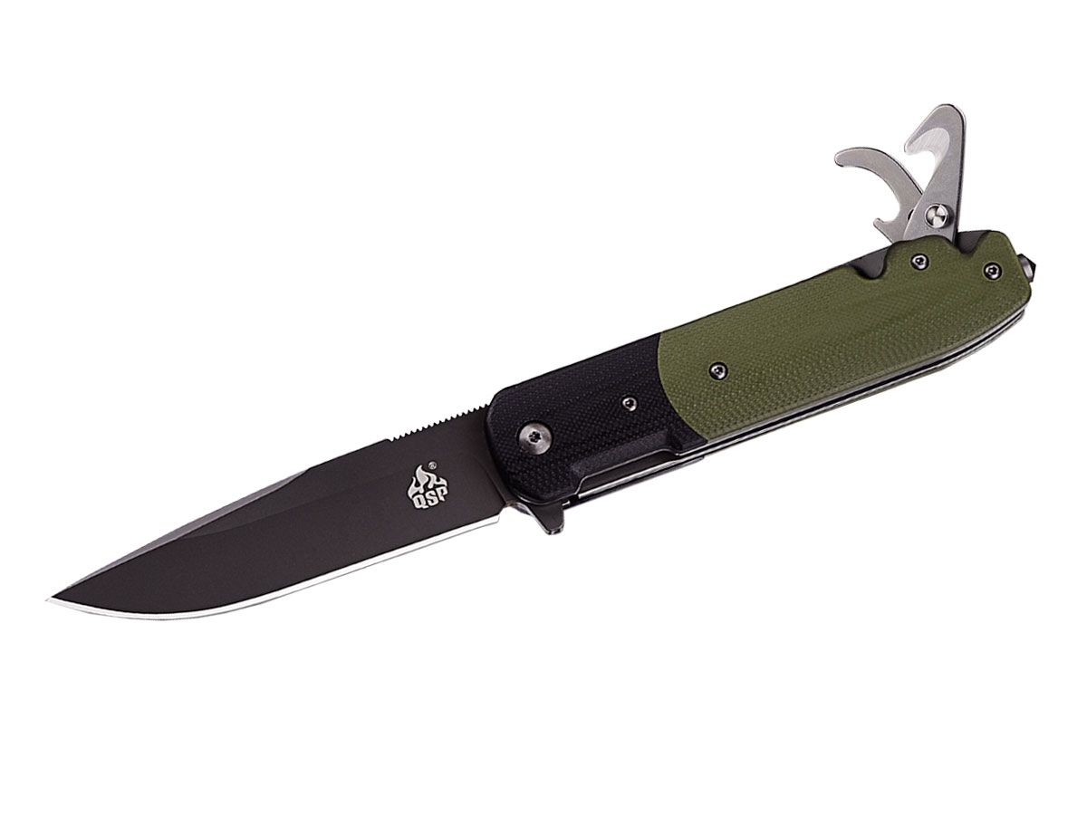 Qsp Daeva QS107-B Black/Green Nóż składany 22,5 cm QSP KNIFE