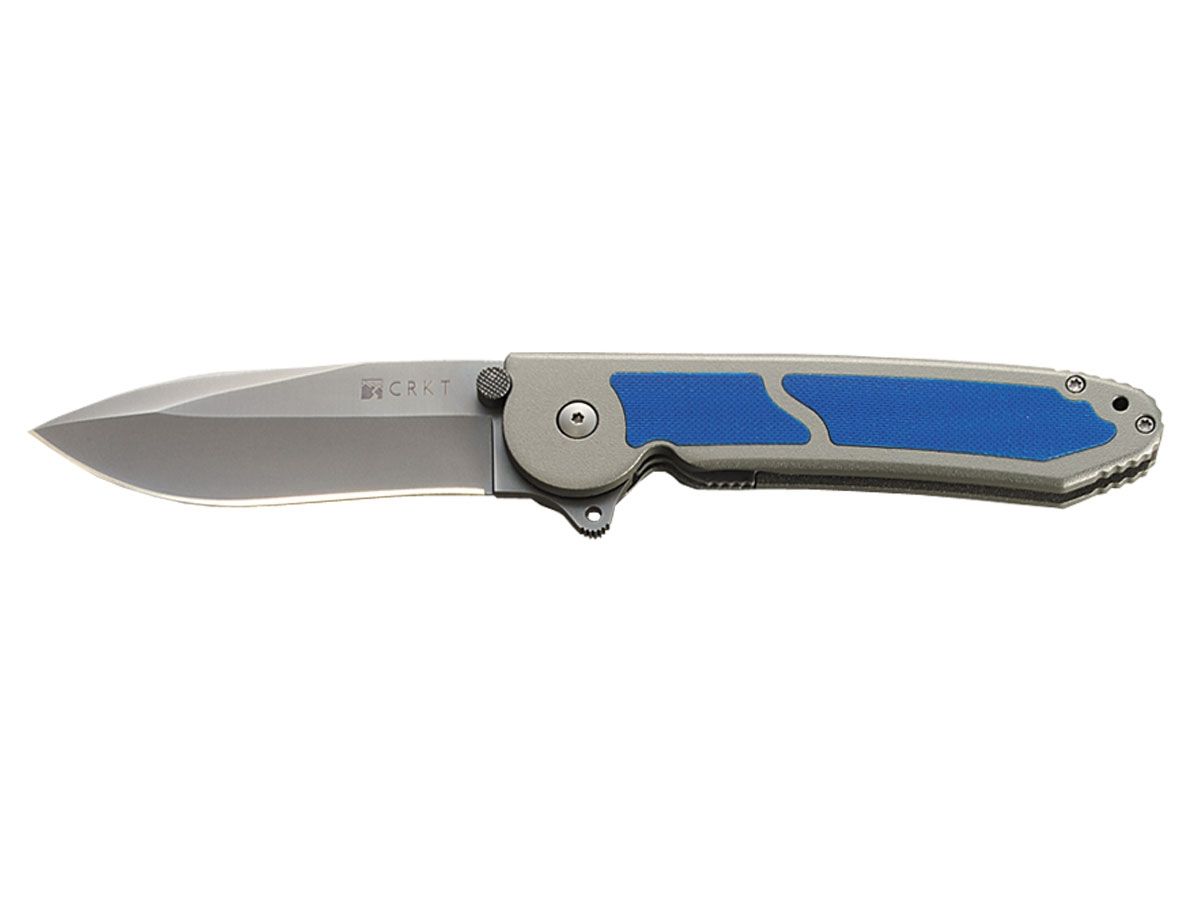 Crkt M18 Large Blue M18-04B Plain Nóż składany stal AUS-8 21,9 cm