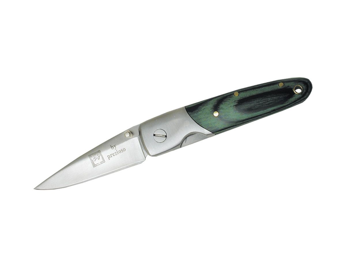 Camel Folding Liner Lock Pakkawood Green Nóż składany