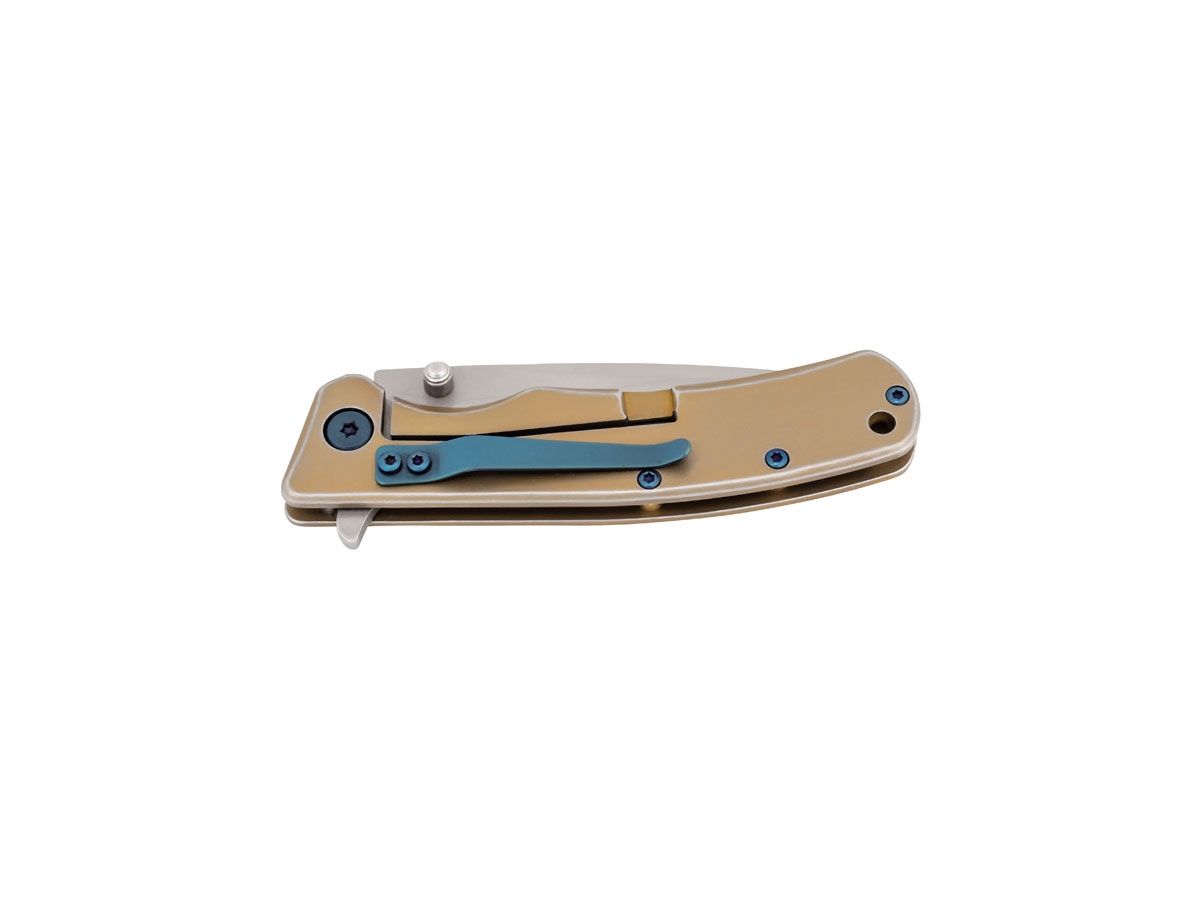 Nóż składany Herbertz, ostrze w wykończeniu w kolorze złotym, dł. ostrza 7.5 cm