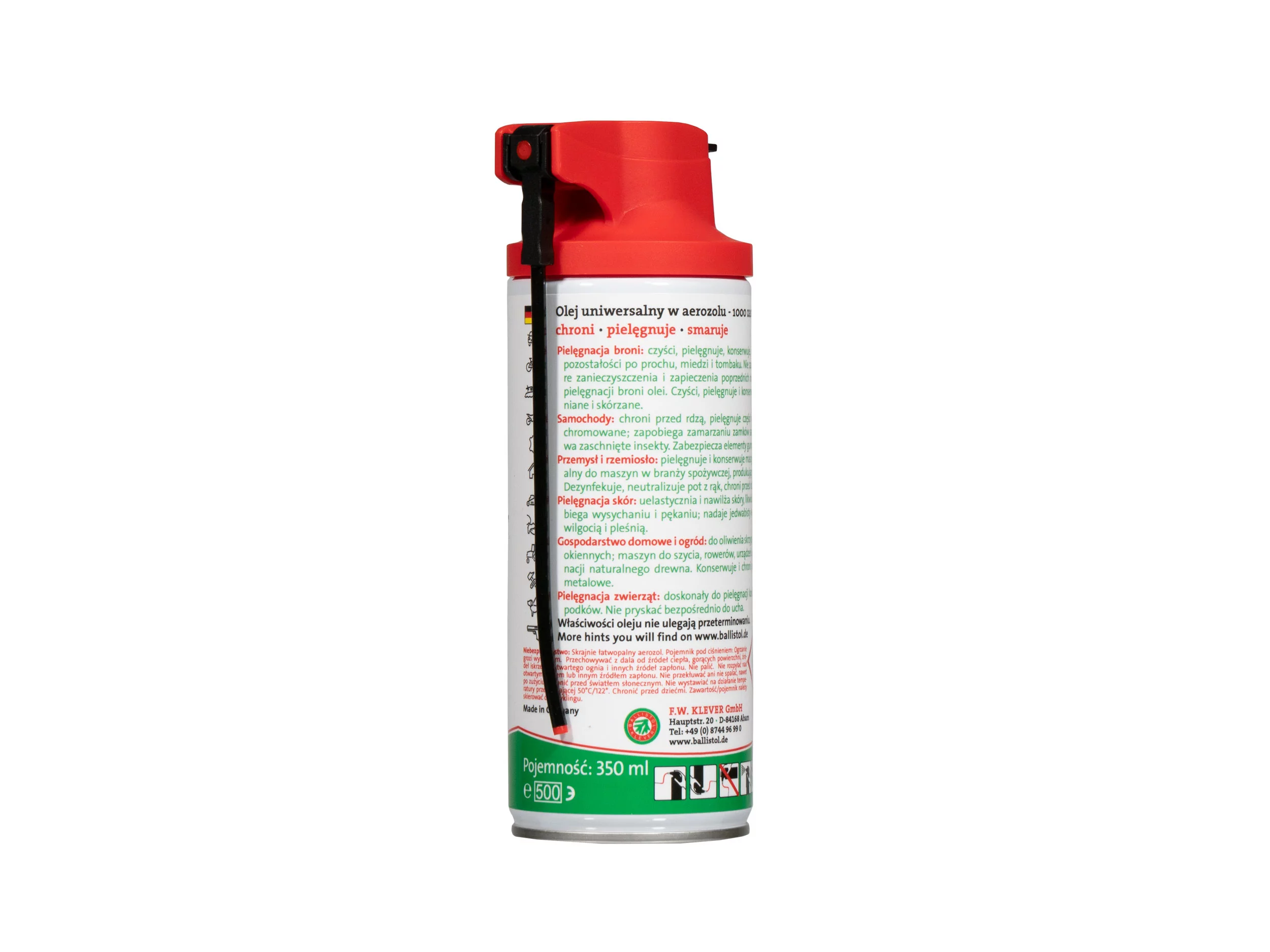 Olej do broni Ballistol spray z dyszą VarioFlex 350 ml (21727-PL) - widok 2