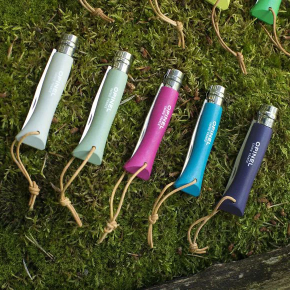 Nóż Opinel Colorama 06 inox grab turkusowy z rzemieniem (002200) - widok 3