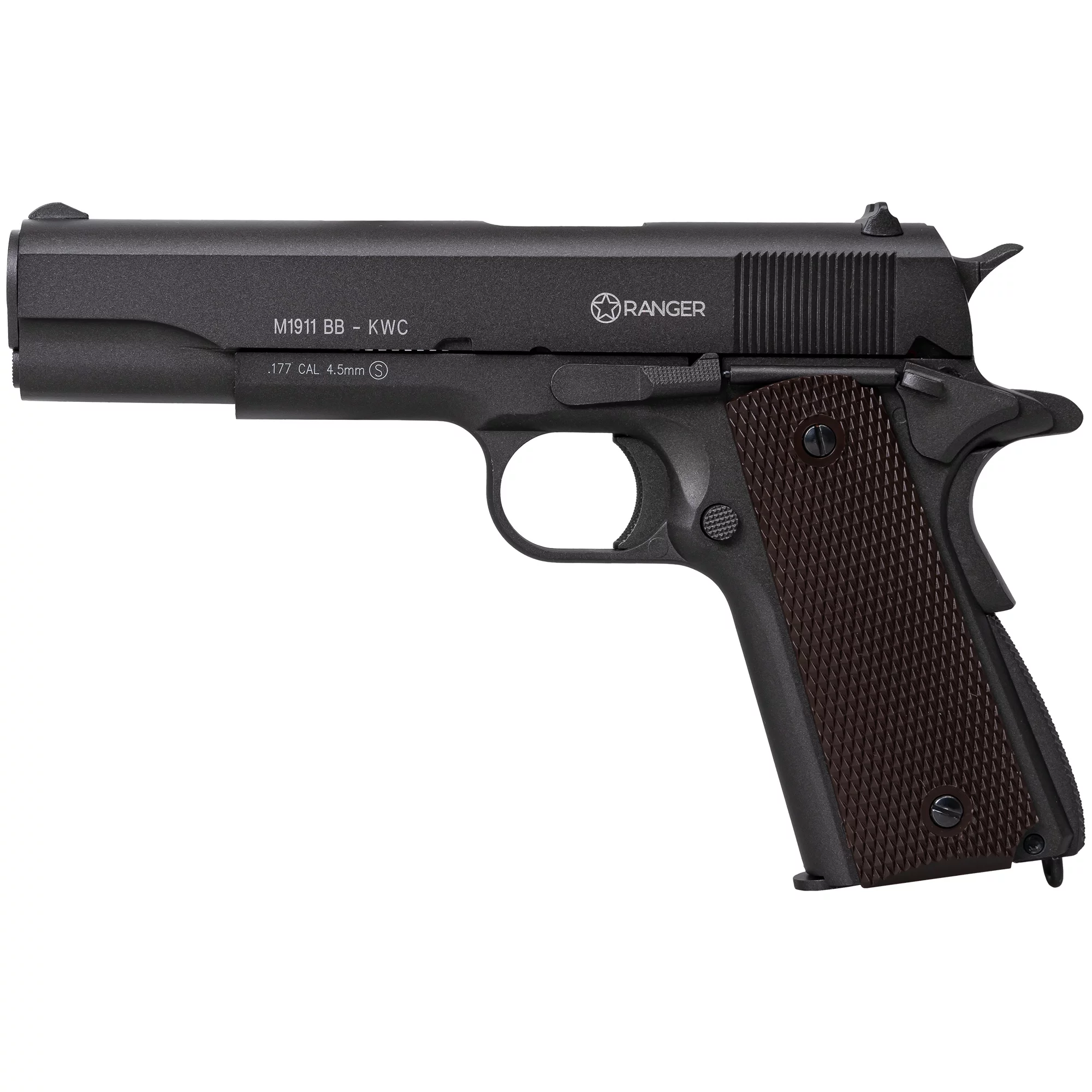 Pistolet wiatrówka RANGER M1911 BB KWC 4,5 mm BB 17-strzał. FULL METAL BlowBack CO2 (AAKCMB760AZB) - widok 2