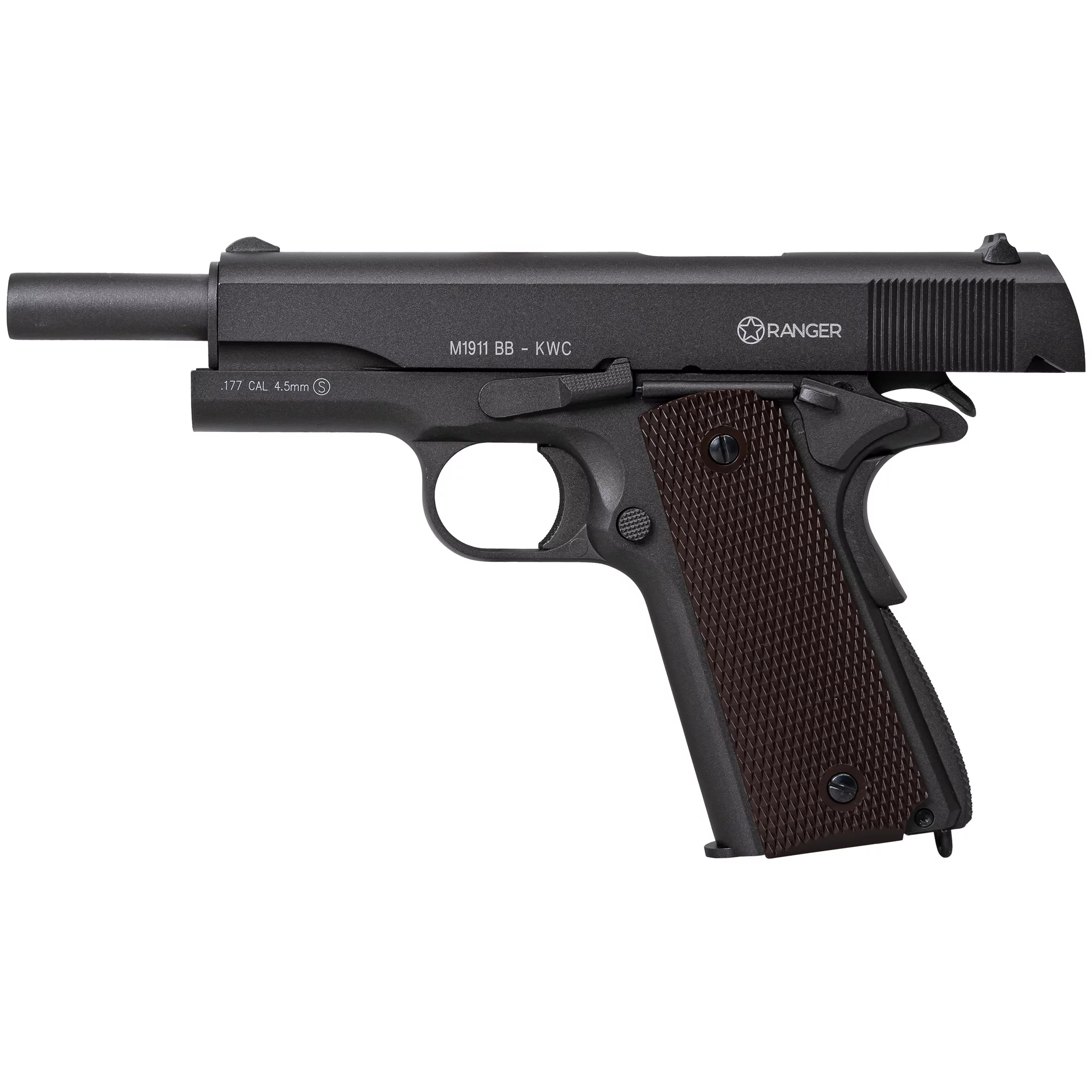 Pistolet wiatrówka RANGER M1911 BB KWC 4,5 mm BB 17-strzał. FULL METAL BlowBack CO2 (AAKCMB760AZB) - widok 5