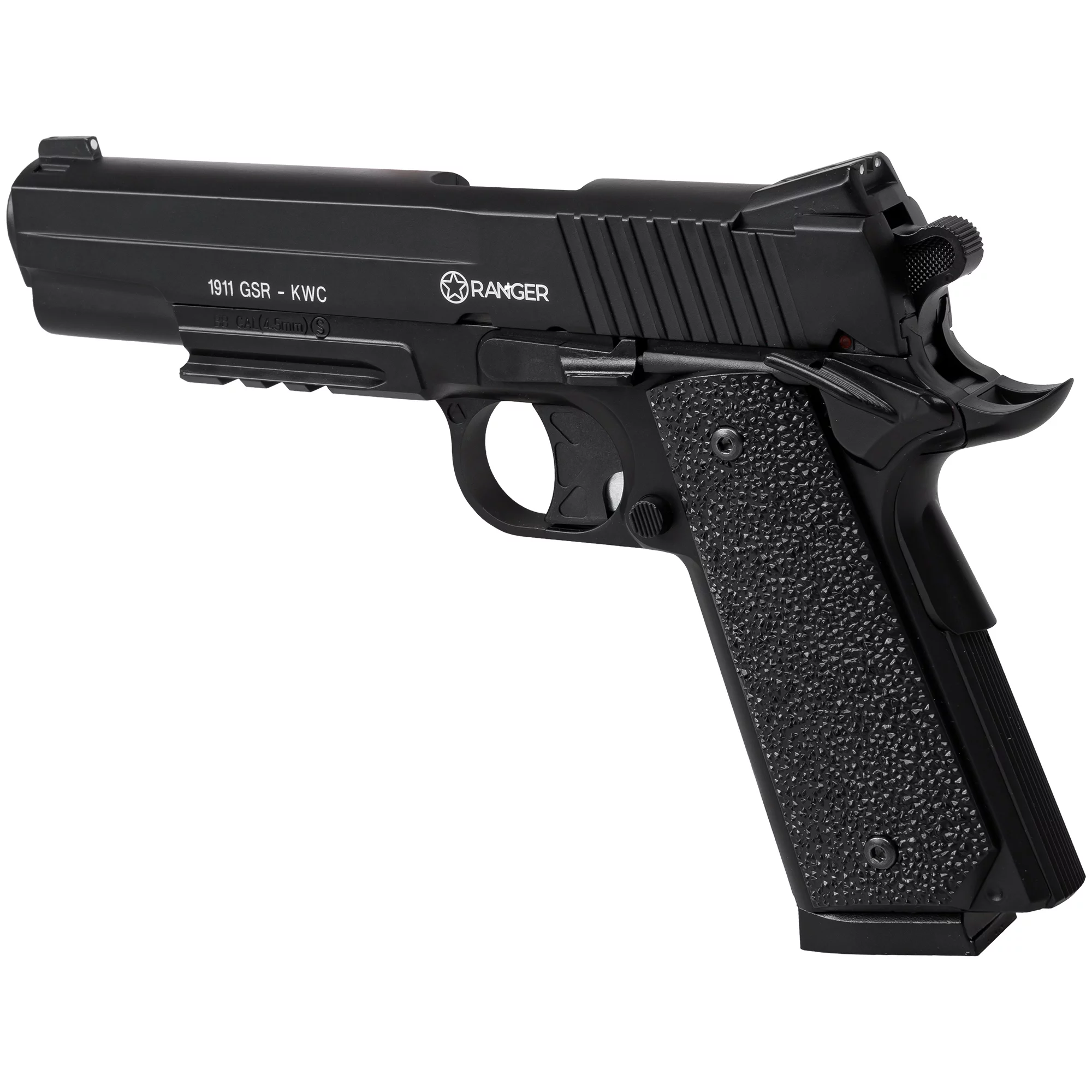 Pistolet wiatrówka RANGER 1911 GSR KWC kal. 4,5 BBs 20 strz. METAL SLIDE CO2 (AAKCMD421AZB) - widok 4