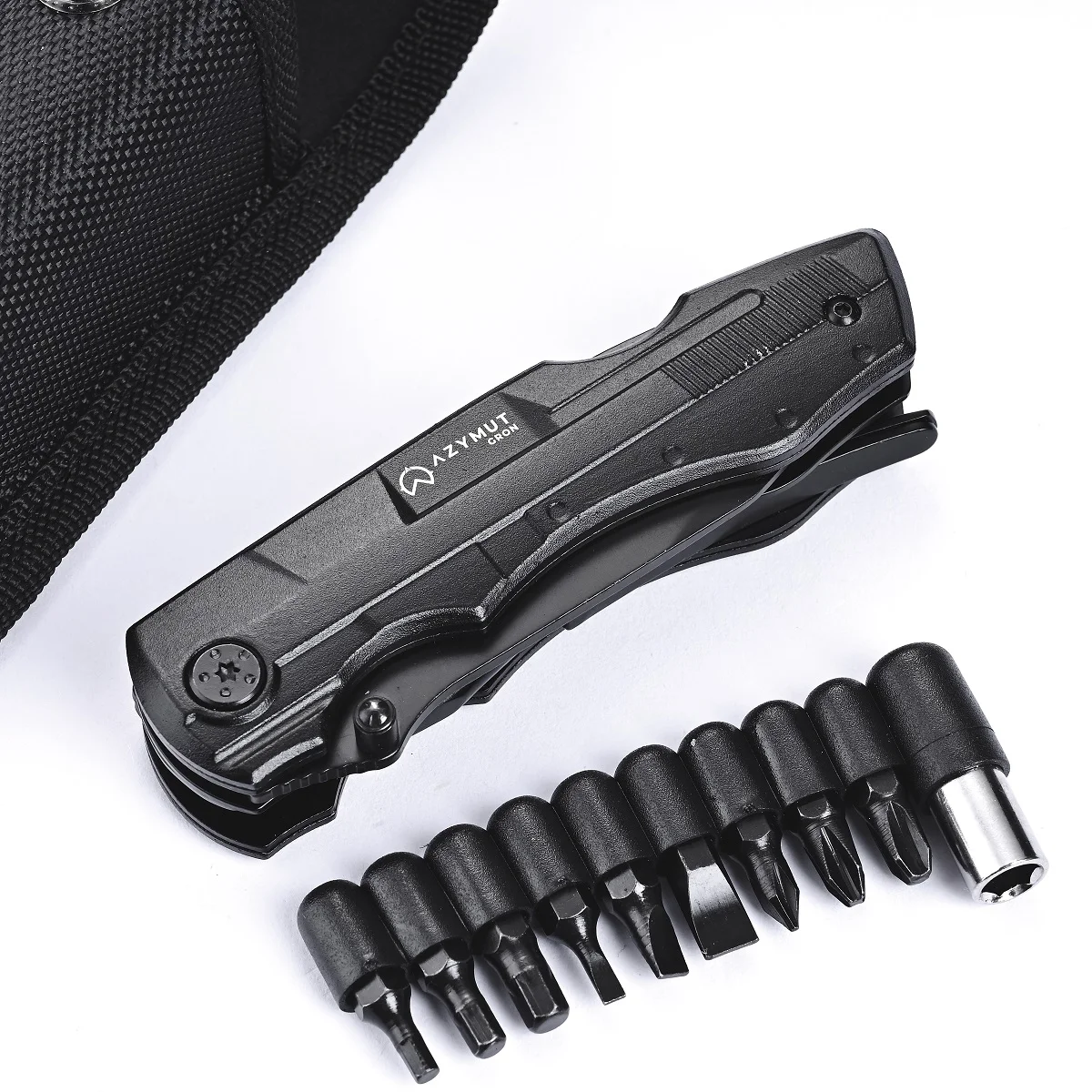 Multitool AZYMUT Gron - 11 narzędzi + 9 bitów + kabura (H-P224052) - widok 3