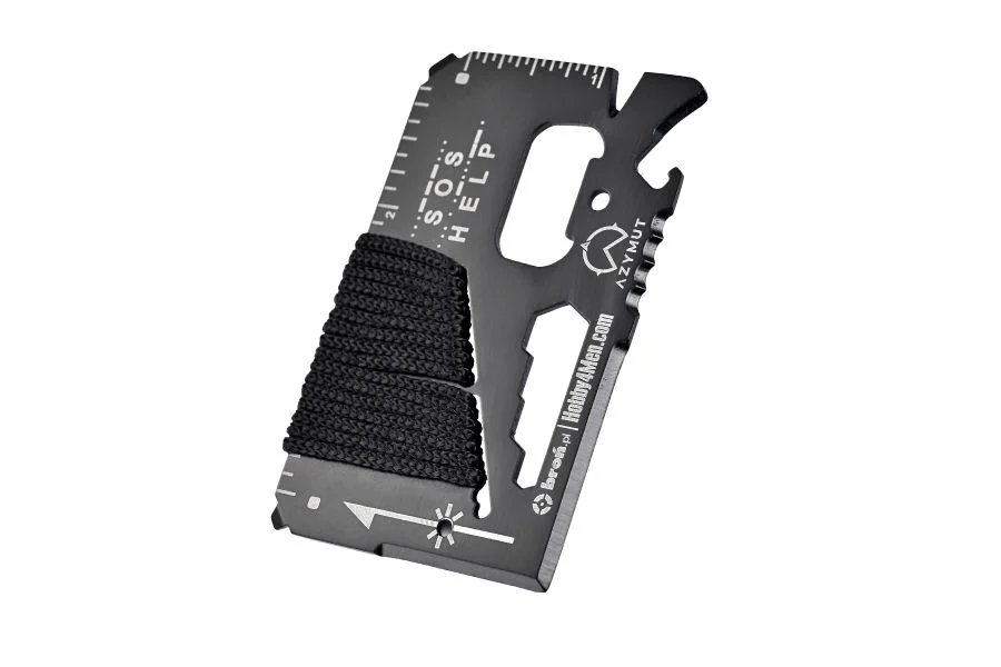 Multitool AZYMUT TOOL CARD karta wielofunkcyjna - 13 narzędzi + etui, 85/53 mm (H-O200930TC)