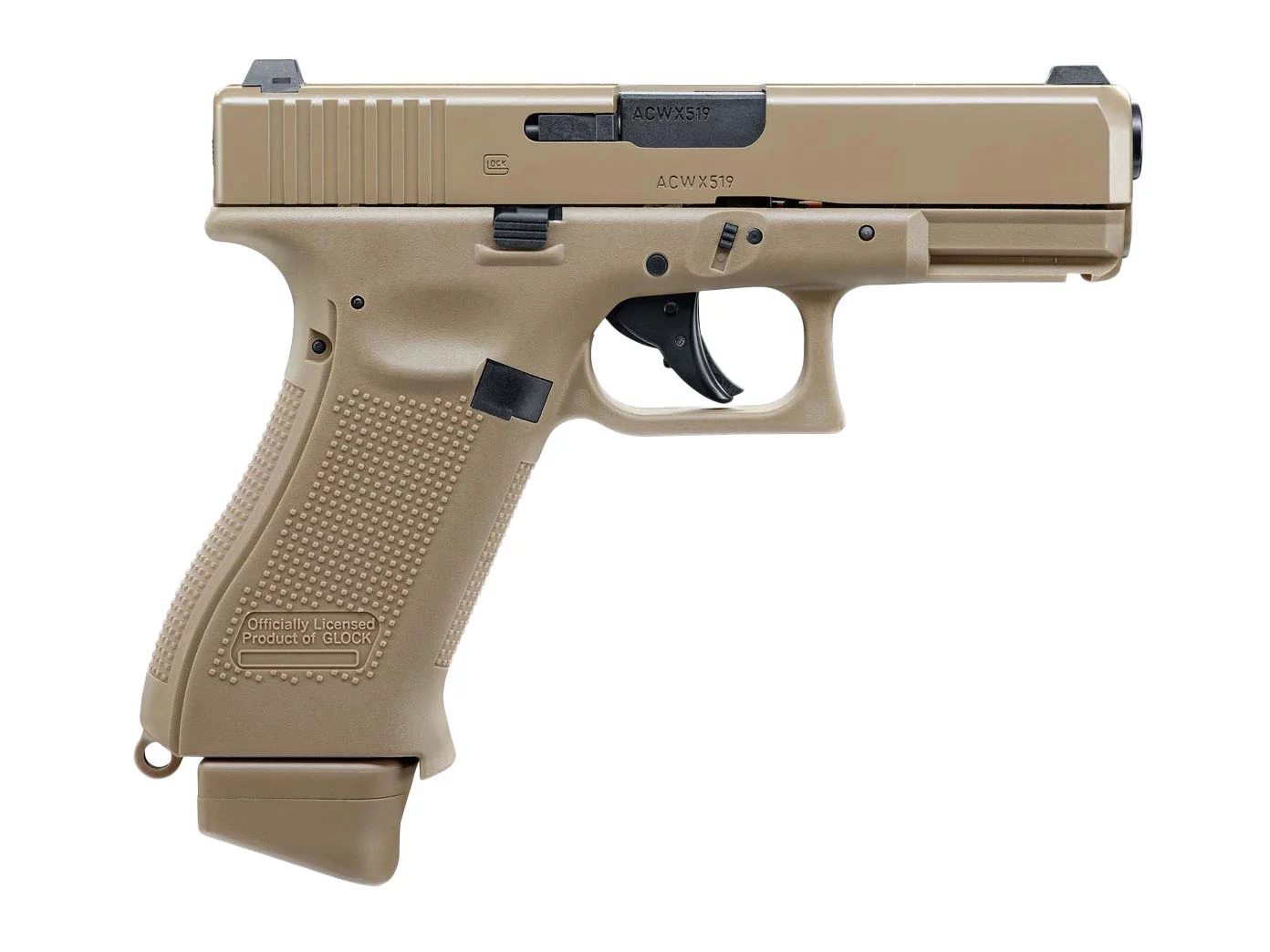 Pistolet ASG GLOCK 19X 6 mm coyote CO2 (2.6435) - widok 3