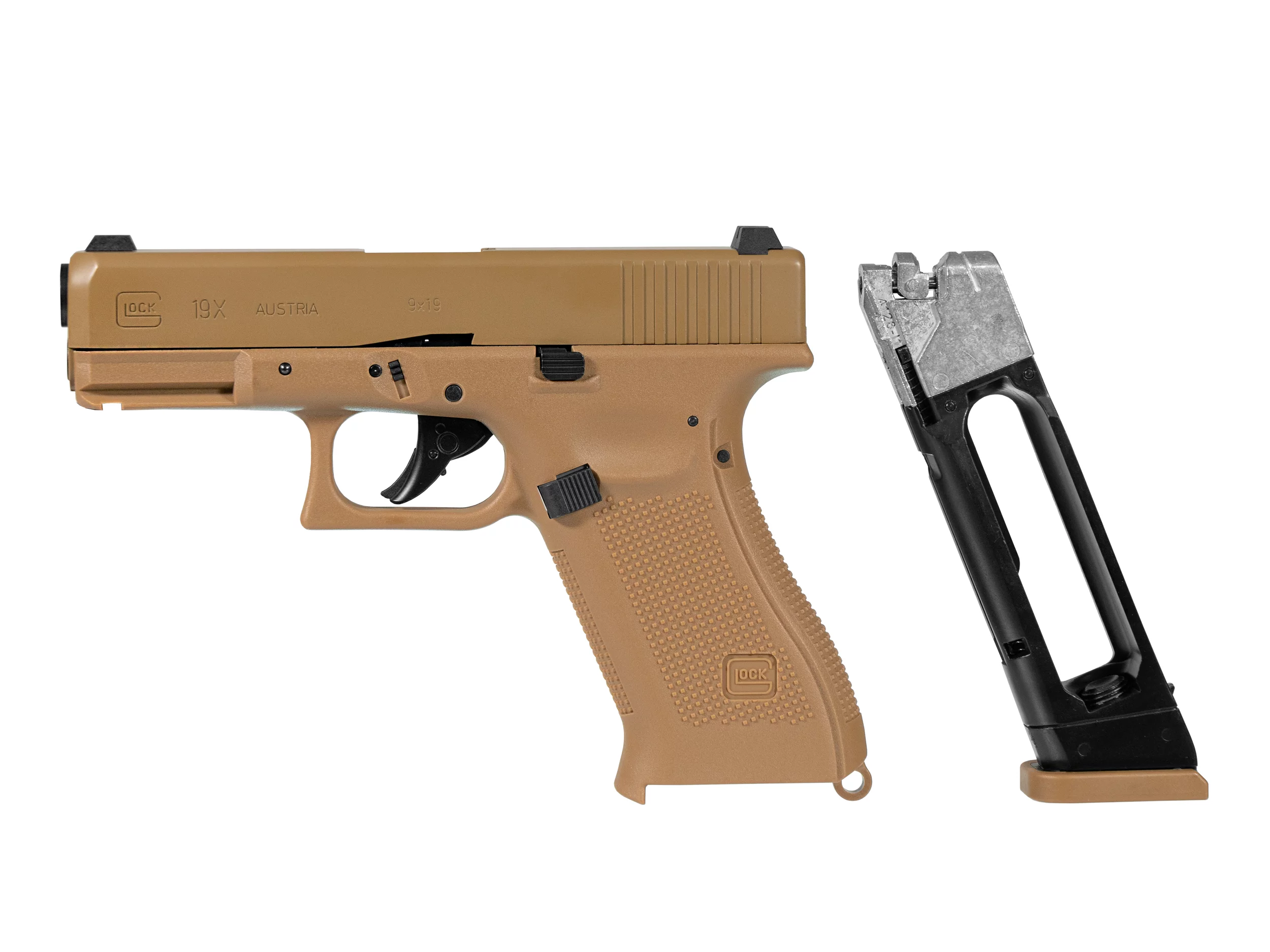 Pistolet wiatrówka GLOCK 19X coyote 4,5 mm BB 18-strzał BlowBack CO2 (5.8367) - widok 3