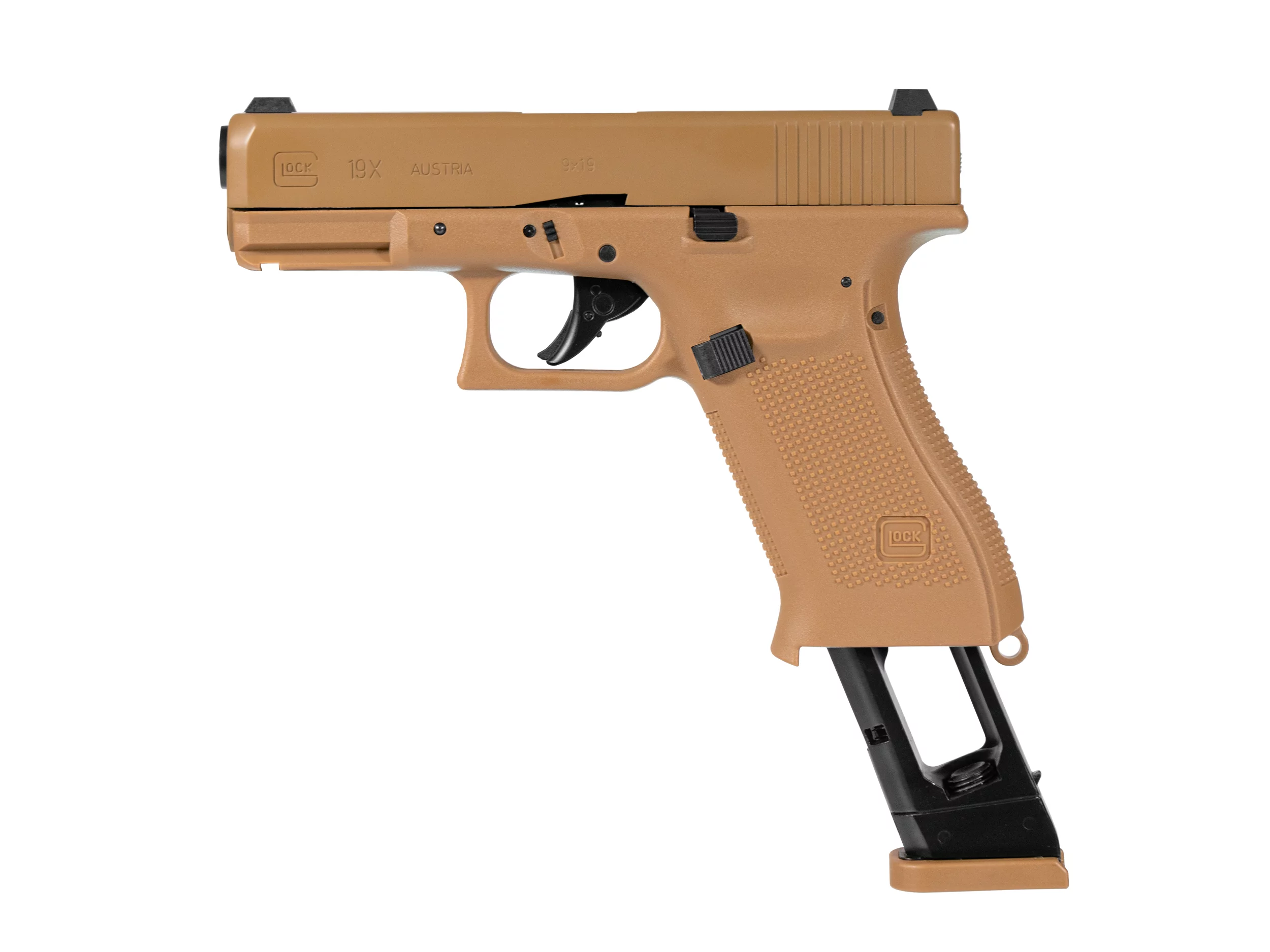 Pistolet wiatrówka GLOCK 19X coyote 4,5 mm BB 18-strzał BlowBack CO2 (5.8367) - widok 2