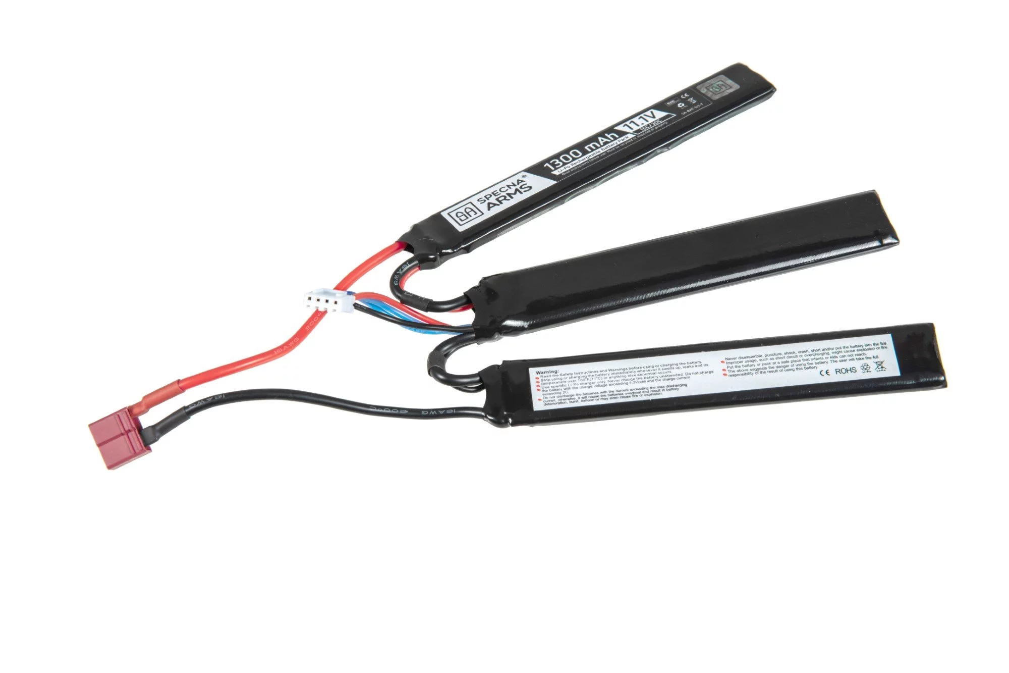 Akumulator LiPo 11,1V 1300mAh 15/30C - 3 modułowy - T-Connect (Deans) (SPE-06-024611) SPECNA ARMS - widok 4