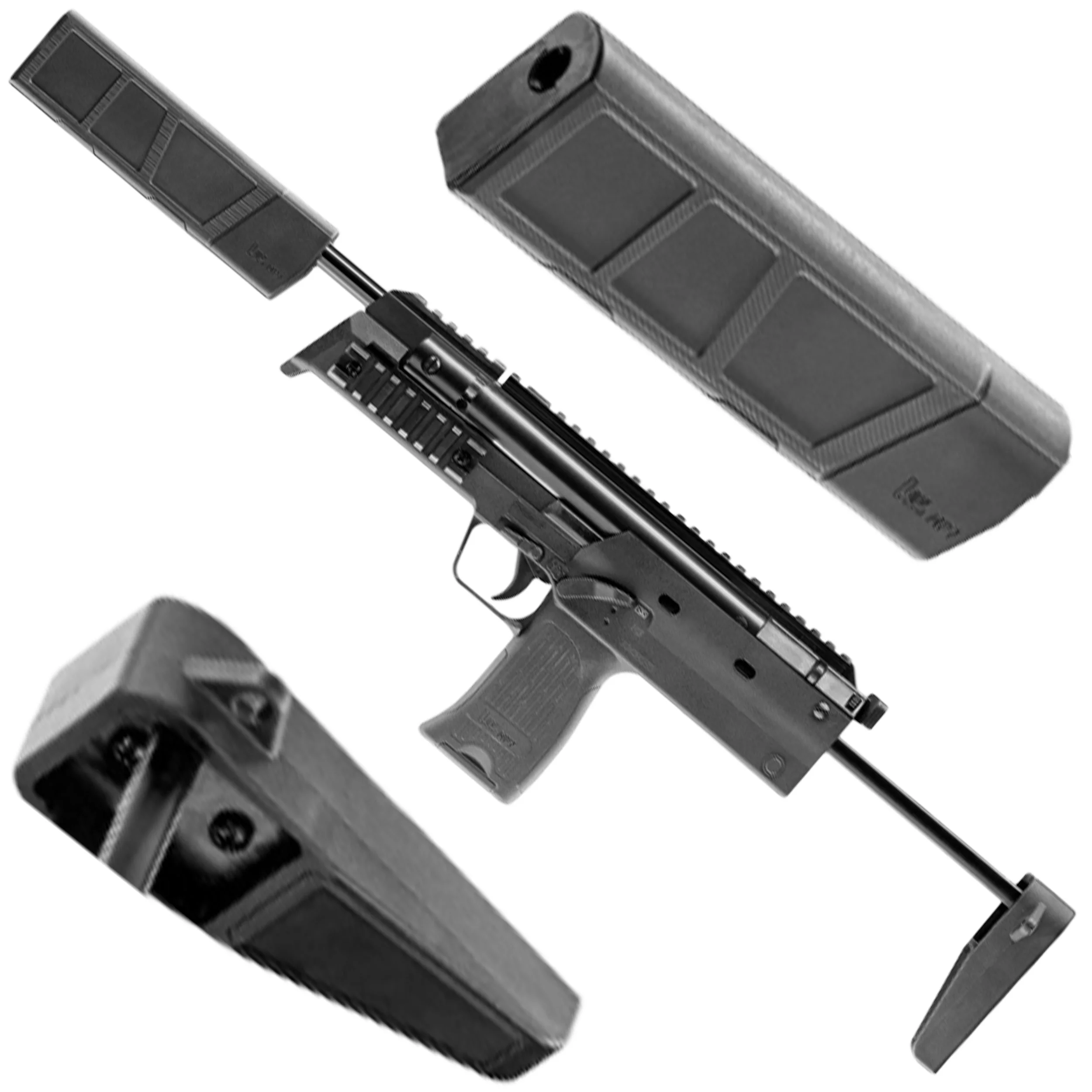 Pistolet maszynowy wiatrówka Heckler&Koch MP7 SD 4.5 mm sprężynowa (2.4370) - widok 4