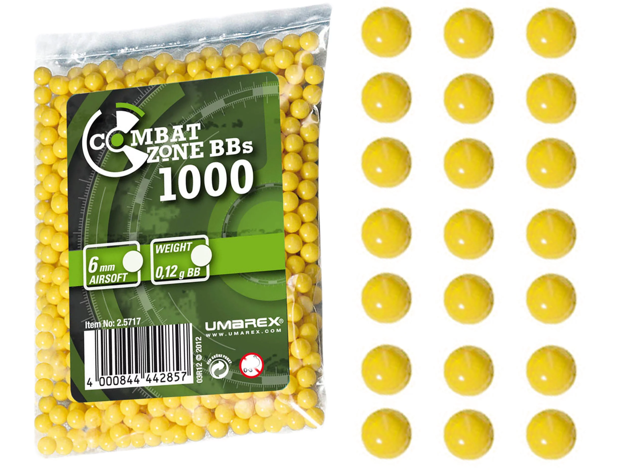 Kulki ASG 6 mm Combat Zone Basic 0,12 g 6 mm 1000 szt. (2.5717) UMAREX - widok 2