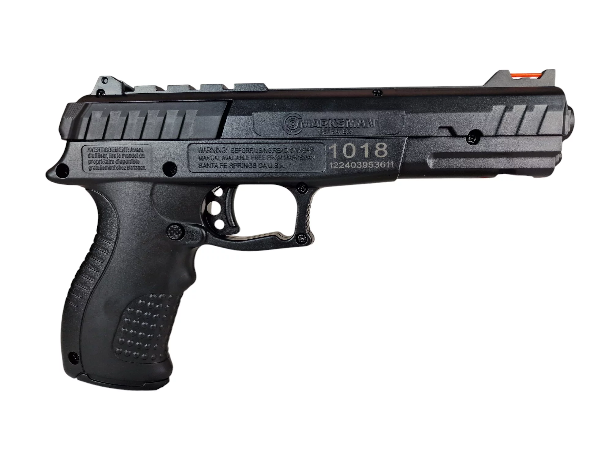 Pistolet wiatrówka MARKSMAN Repeater 1018 4,5 mm BB's / Diabolo / Lotki 1-strzałowy sprężyna +200 BBs (M-1018-45) - widok 3