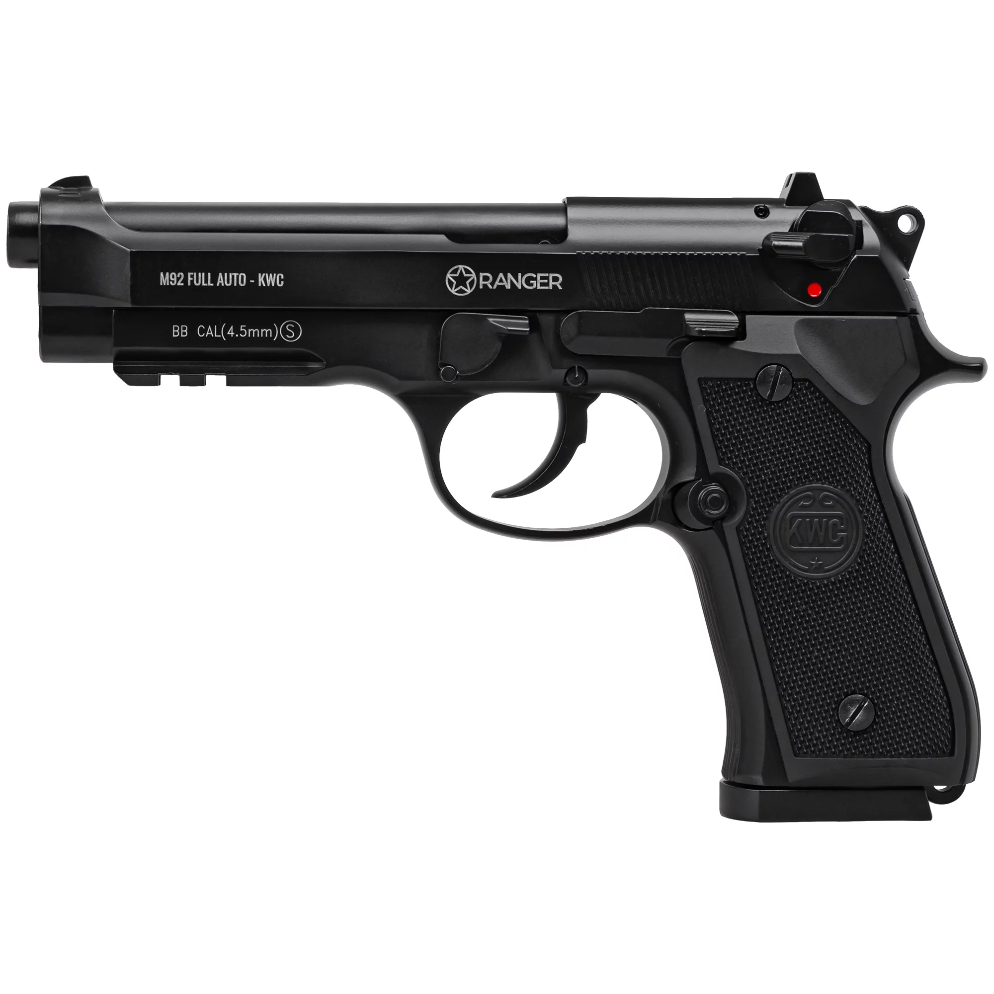 Pistolet wiatrówka RANGER M92 FULL AUTO BLOWBACK k.4,5BBs 18-strzał. KWC (AAKCMF230AZB) - widok 4