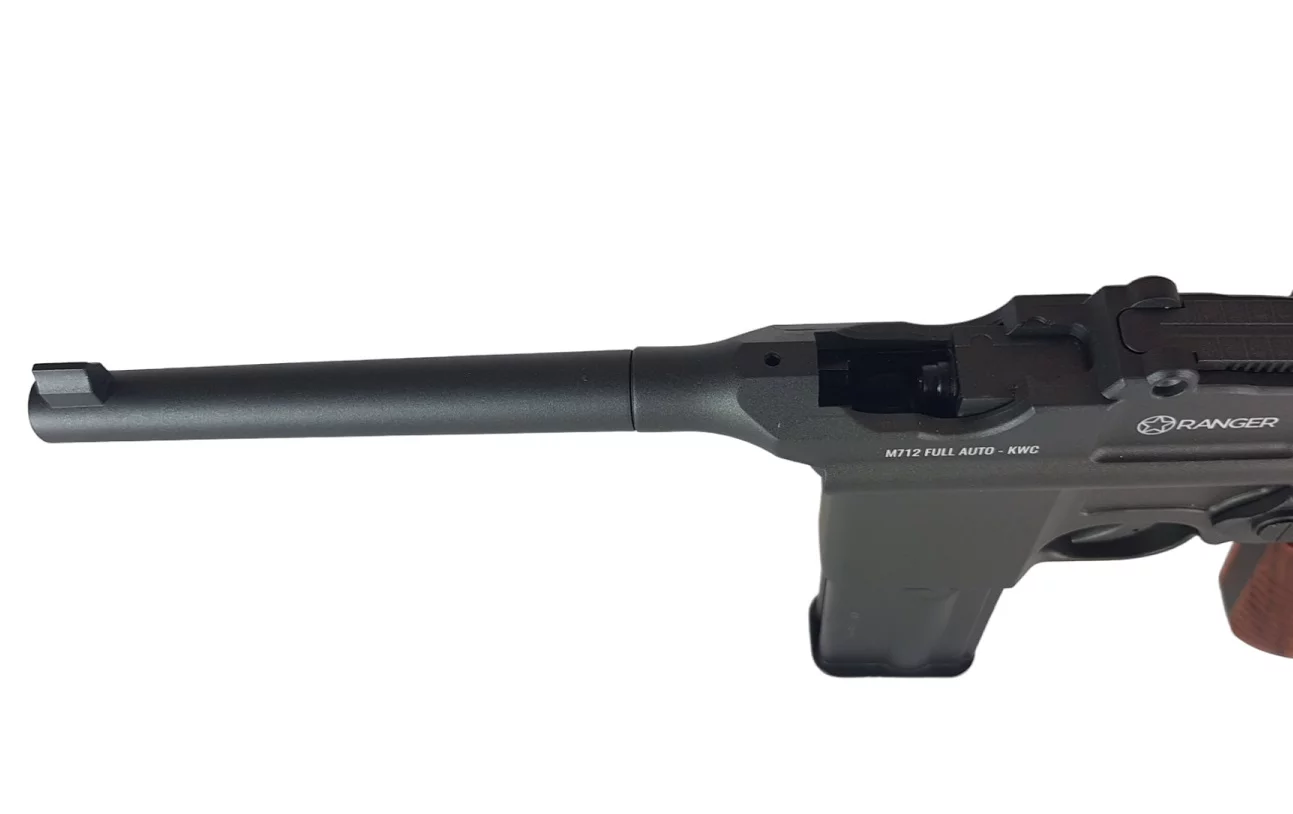 Pistolet wiatrówka RANGER M712 Broomhandle FULL AUTO BLOWBACK k.4,5BBs 19-strzał. KWC C96 (AAKCMF180AZB) - widok 7