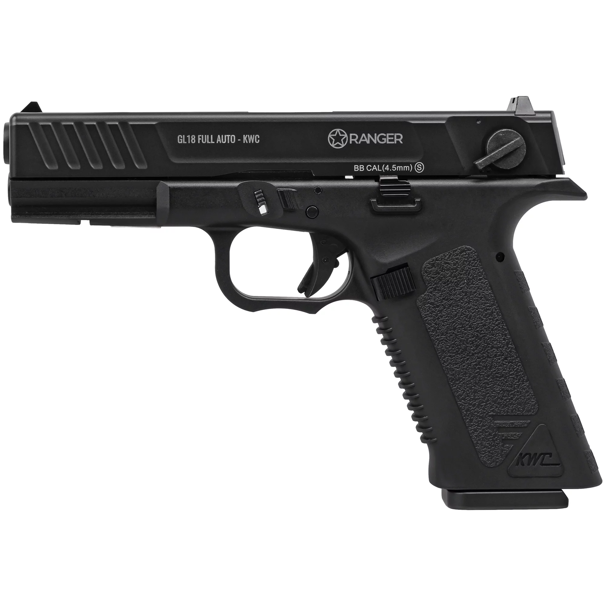 Pistolet wiatrówka RANGER GL18 FULL AUTO BLOWBACK k.4,5BBs 18-strzał. KWC (AAKCMF202AZB) - widok 4