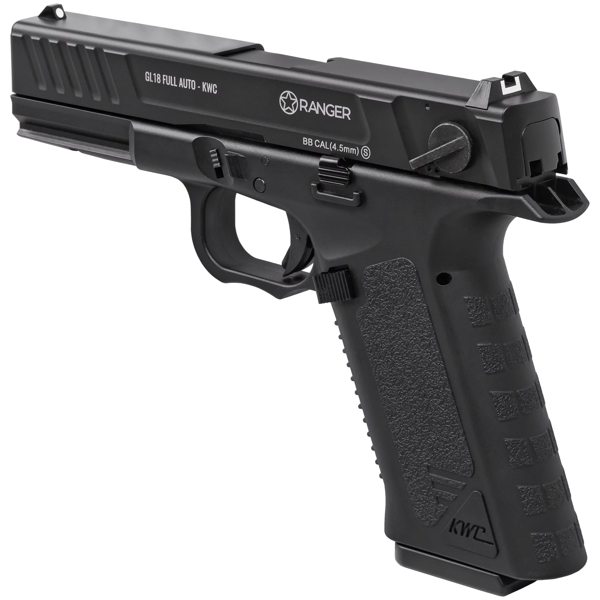 Pistolet wiatrówka RANGER GL18 FULL AUTO BLOWBACK k.4,5BBs 18-strzał. KWC (AAKCMF202AZB) - widok 5