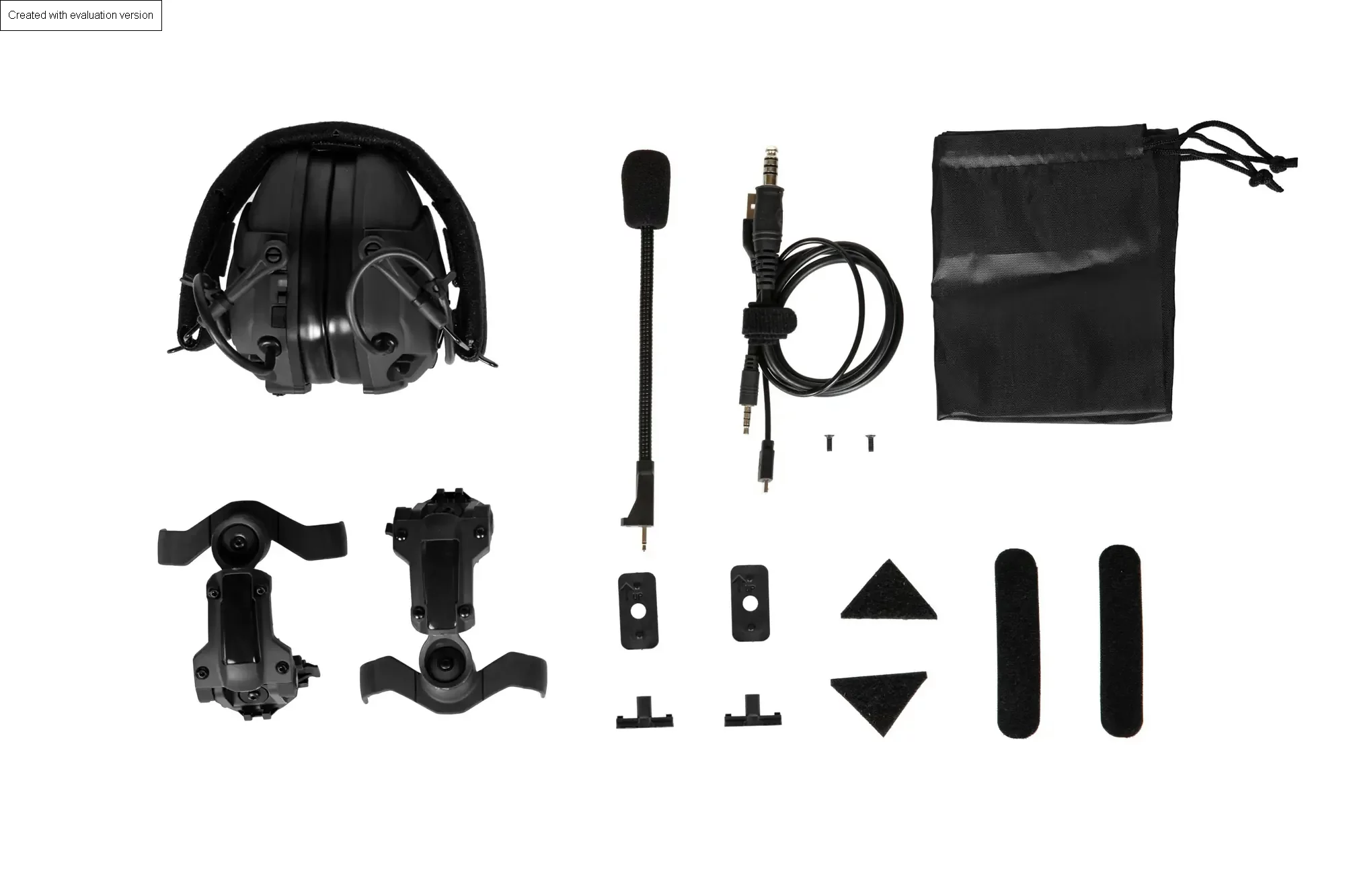 Taktyczne słuchawki aktywne Bluetooth HD-16  - Czarne (SPE-31-036207) SPECNA ARMS - widok 6
