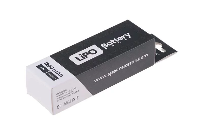 Akumulator LiPo 7,4V 1200mAh 15/30C - 2 modułowy (SPE-06-022012) SPECNA ARMS - widok 2