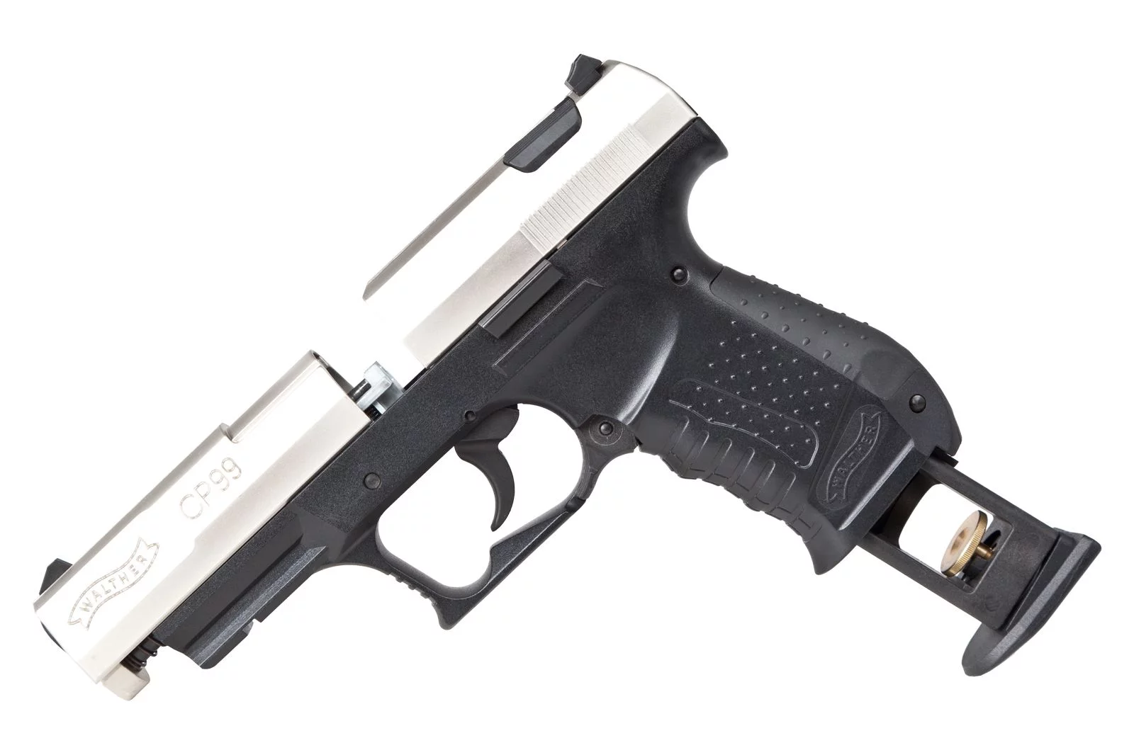 Pistolet wiatrówka WALTHER CP99 Nikiel 8-strzał. CO2 4,5 mm Diabolo (412.00.01) - widok 4