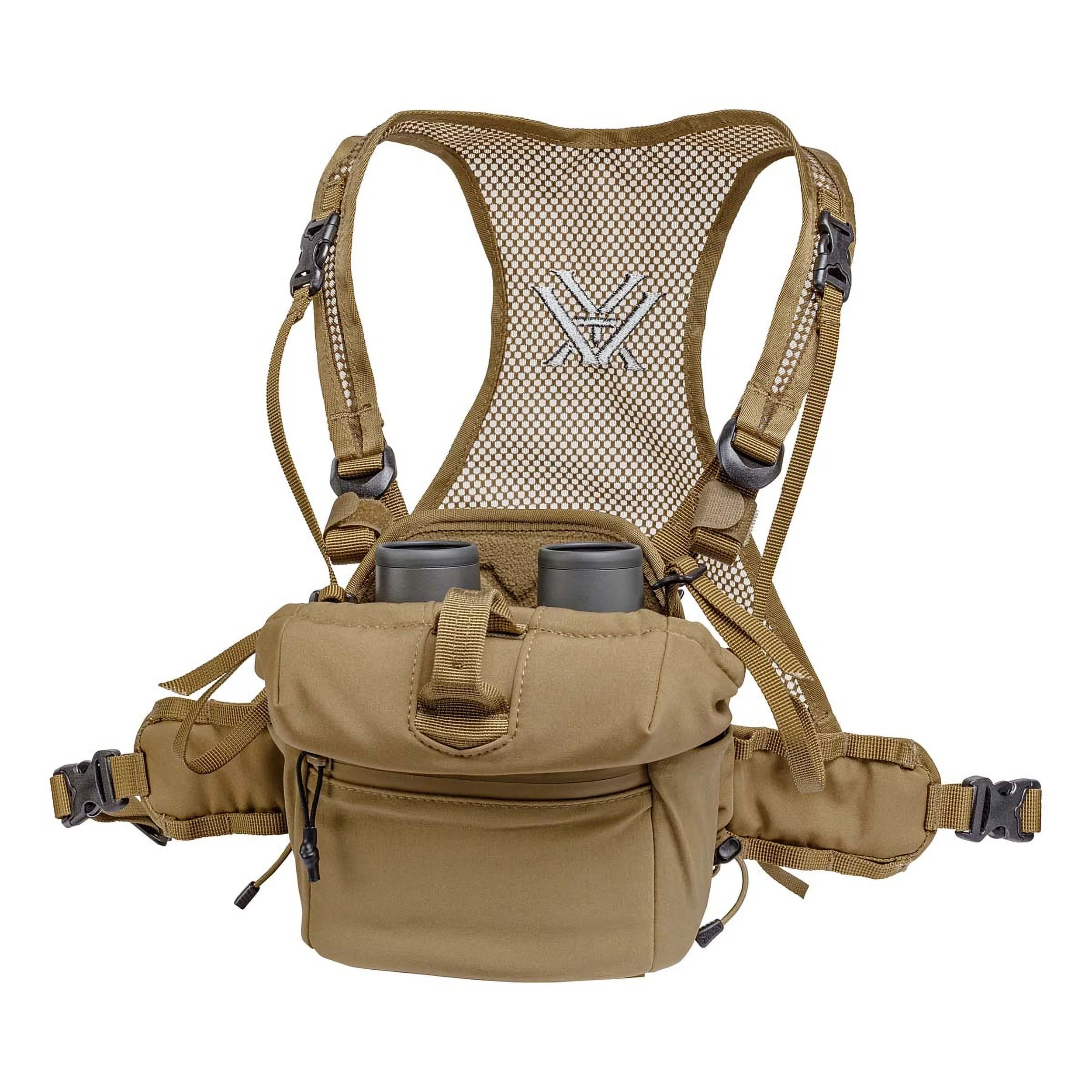 Futerał na lornetkę Vortex Glasspak Pro Harness S z zaplecionym szkłem do 42 mm, chroniący optykę przed warunkami atmosferycznymi i mechanicznymi. Dodatkowo umożliwia przechowywanie drobnego wyposażenia w kieszen