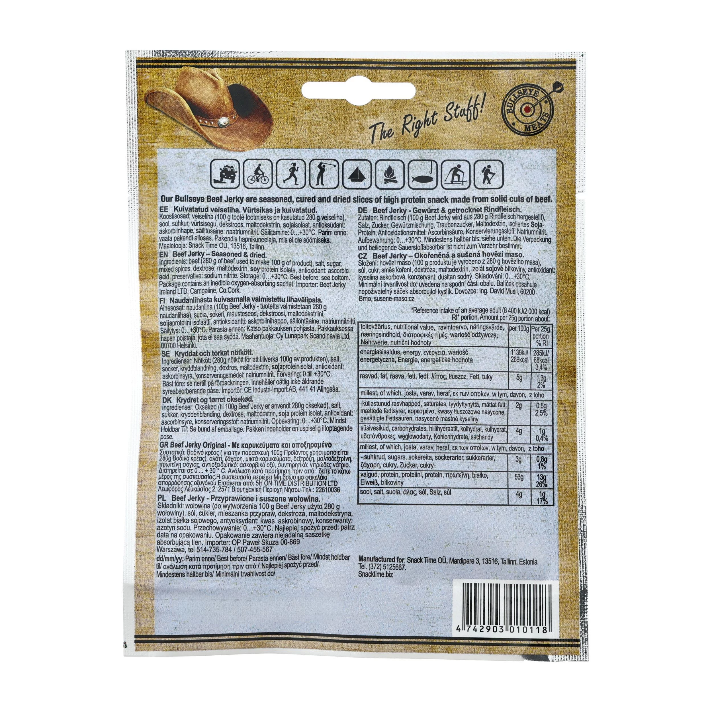 Wołowina Beef Jerky Orginal 25 g (838-001) - widok 2