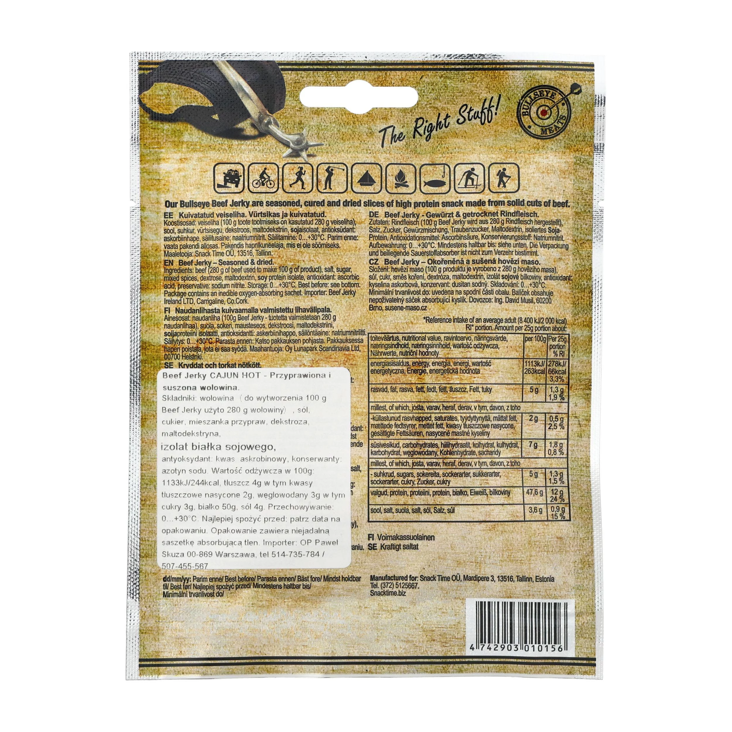 Wołowina Beef Jerky Cajun Hot 25 g (838-004) - widok 2