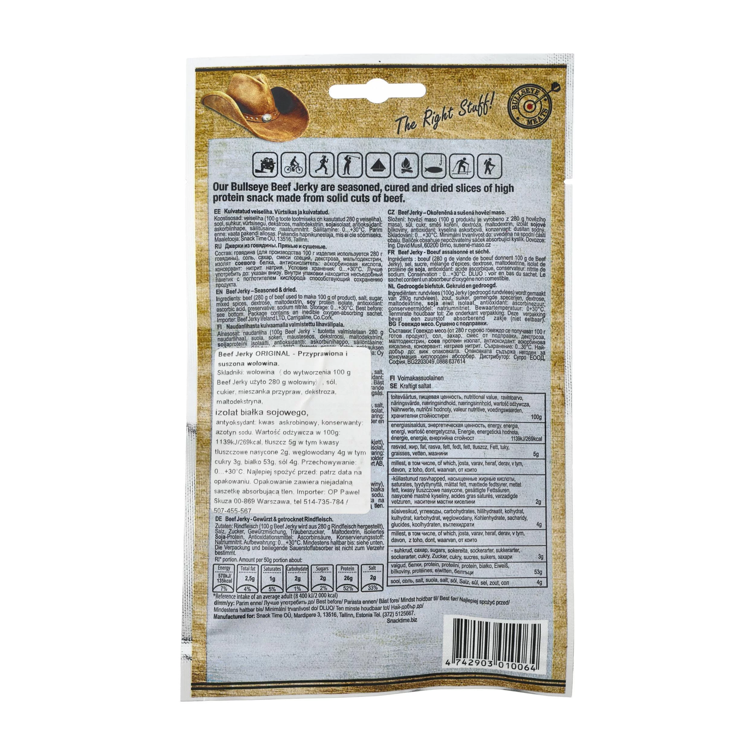 Wołowina Beef Jerky Orginal 50 g (838-006) - widok 2