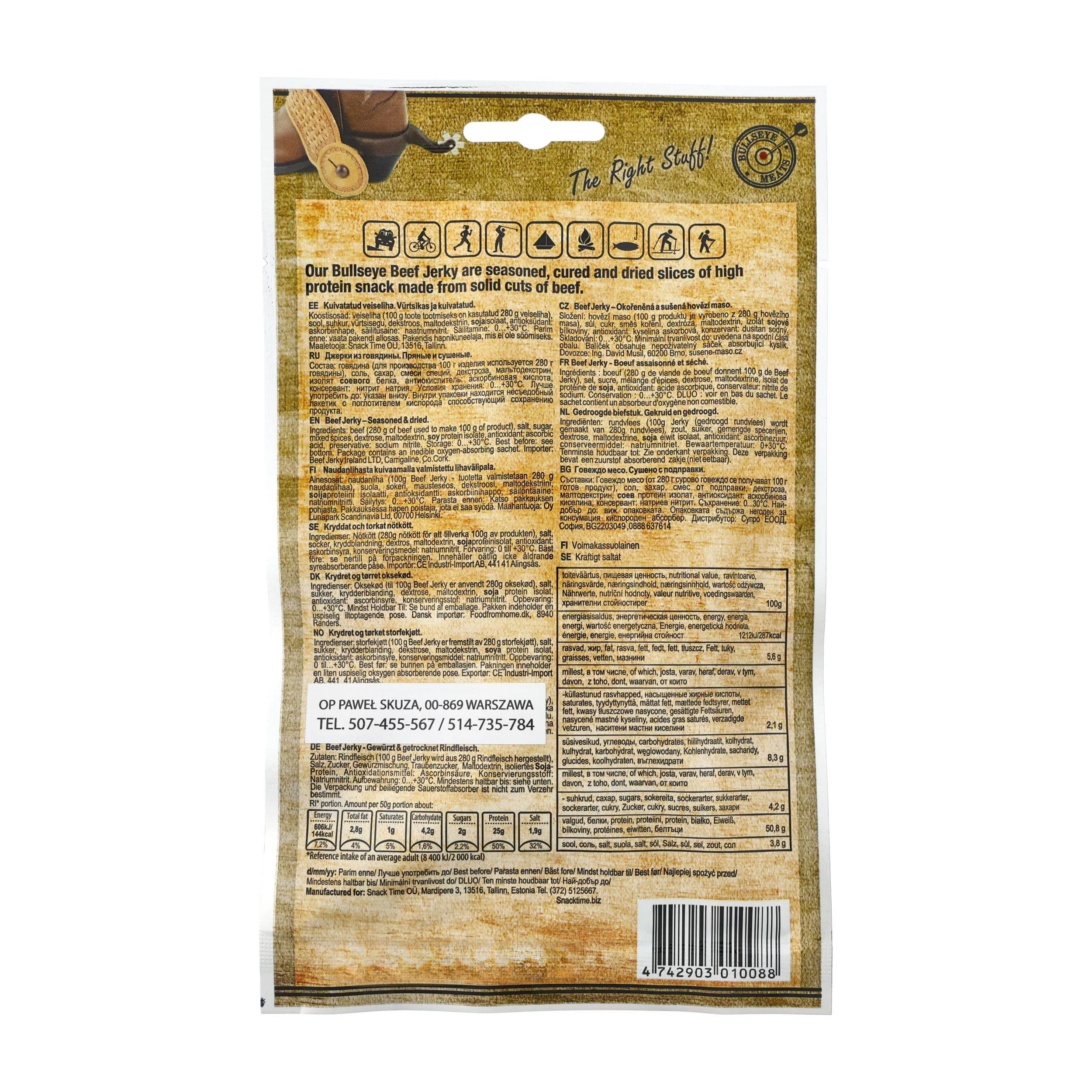 Wołowina Beef Jerky Smoked 50 g (838-007) - widok 2