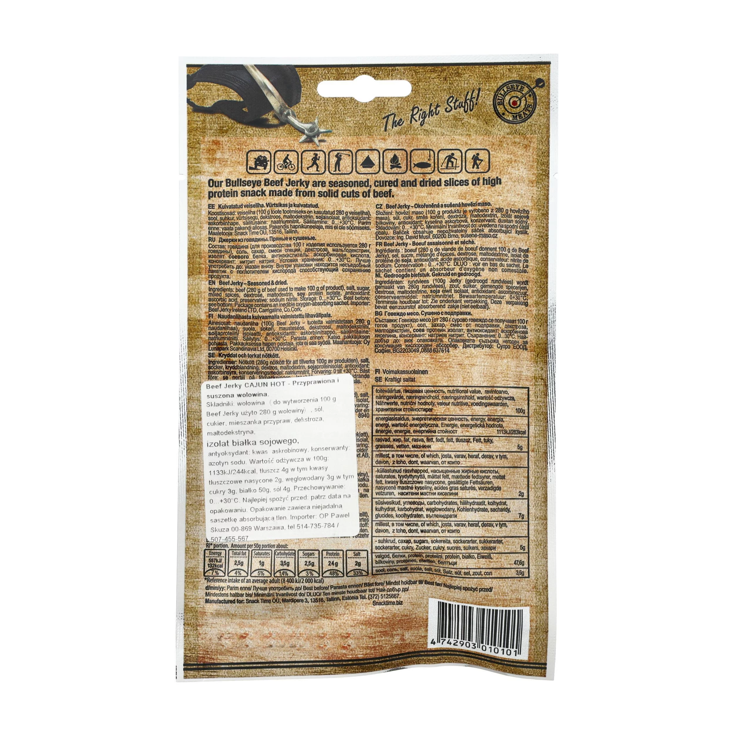 Wołowina Beef Jerky Cajun Hot 50 g (838-009) - widok 2