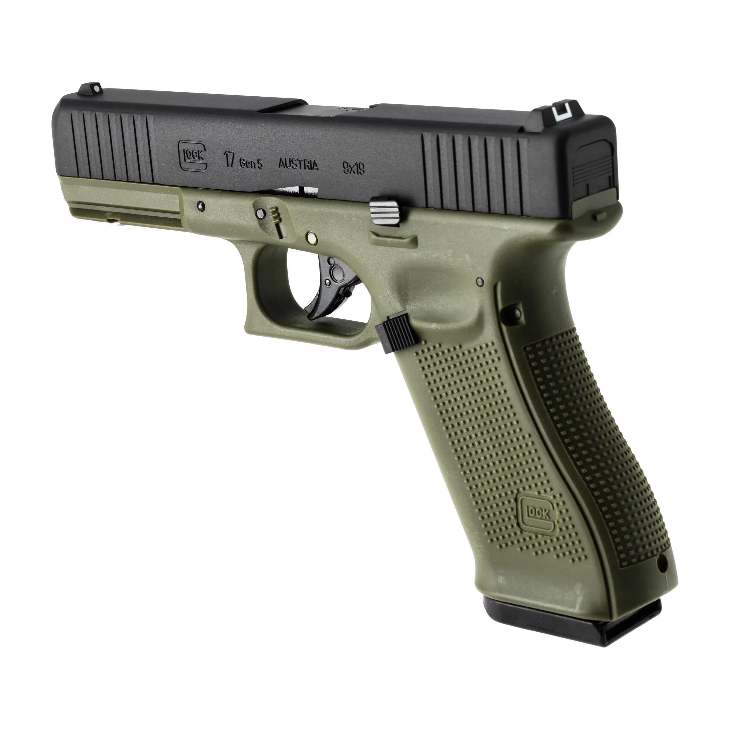 Pistolet wiatrówka Glock 17 gen 5. 4,5 mm BB BlowBack 18-strzał. czarno zielony (5.8471) - widok 5