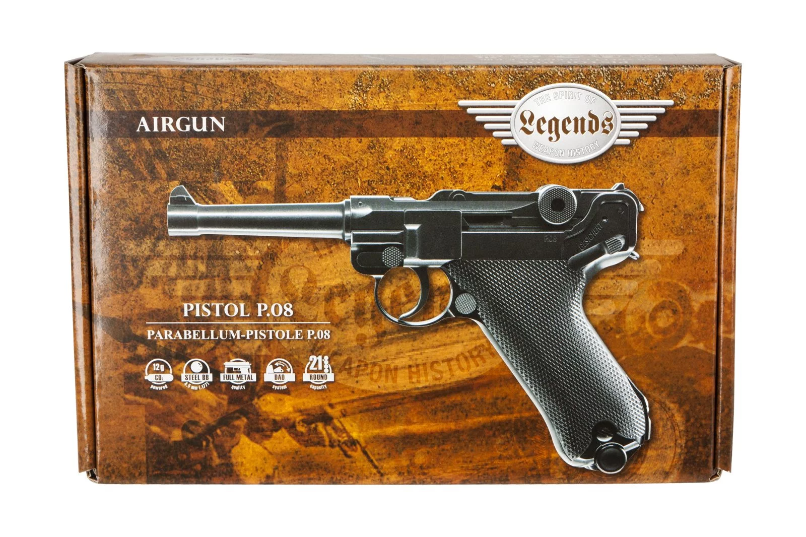 Pistolet wiatrówka UMAREX Legends P.08 (5.8135) 4,5 mm BB CO2 - widok 7