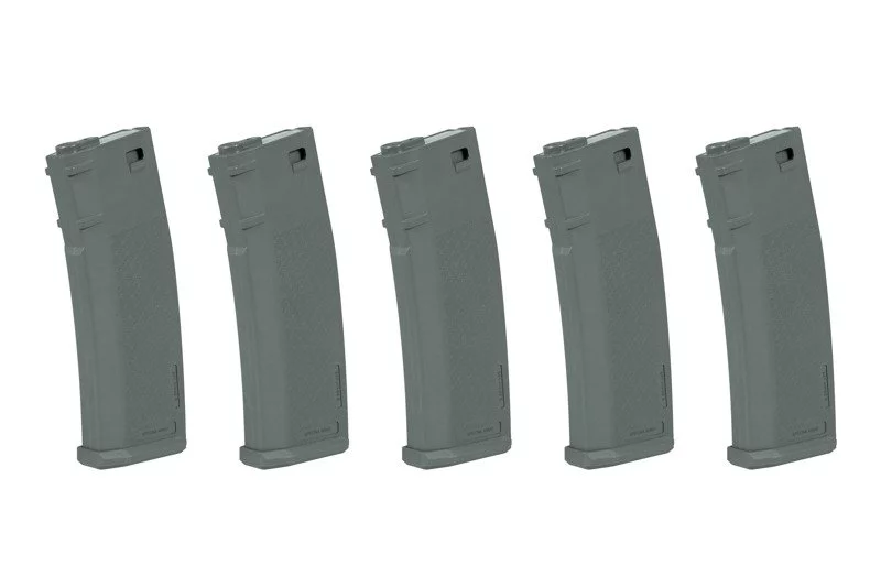 Zestaw 5 magazynków S-Mag Mid-Cap na 125 kulek - Chaos Grey (SPE-05-025722)
