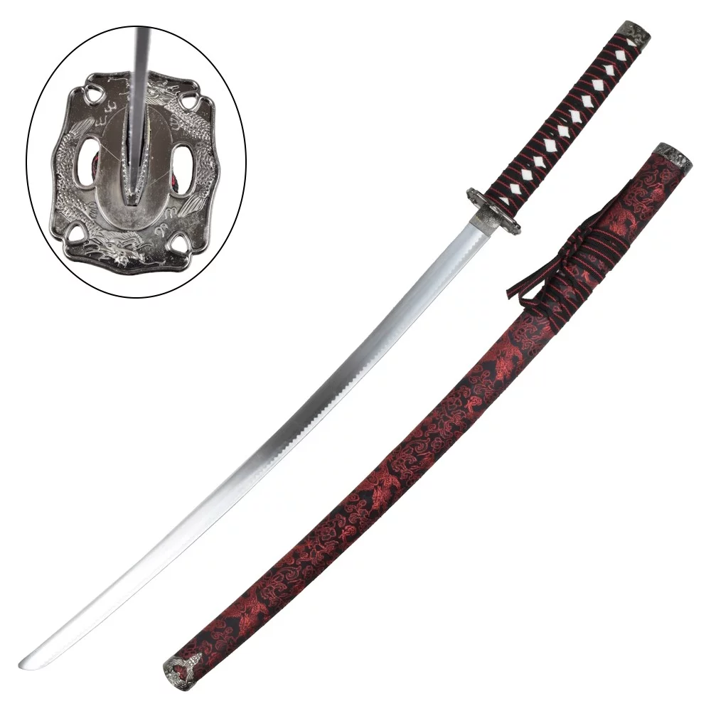 Katany HATTORI HANZO Red HH029 Rosso zestaw 3 szt. + podstawka - repliki mieczy samurajskich - widok 2