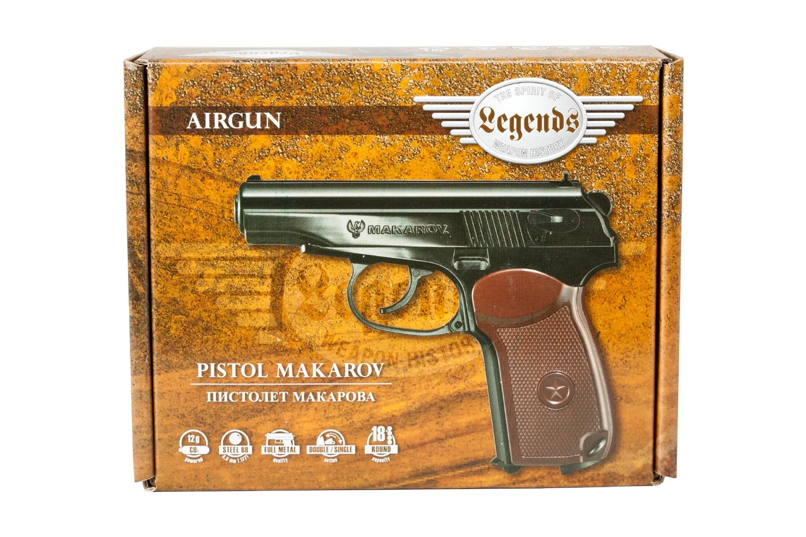 Pistolet wiatrówka UMAREX LEGENDS MAKAROV 4,5 mm BB CO2 (5.8152) - widok 8
