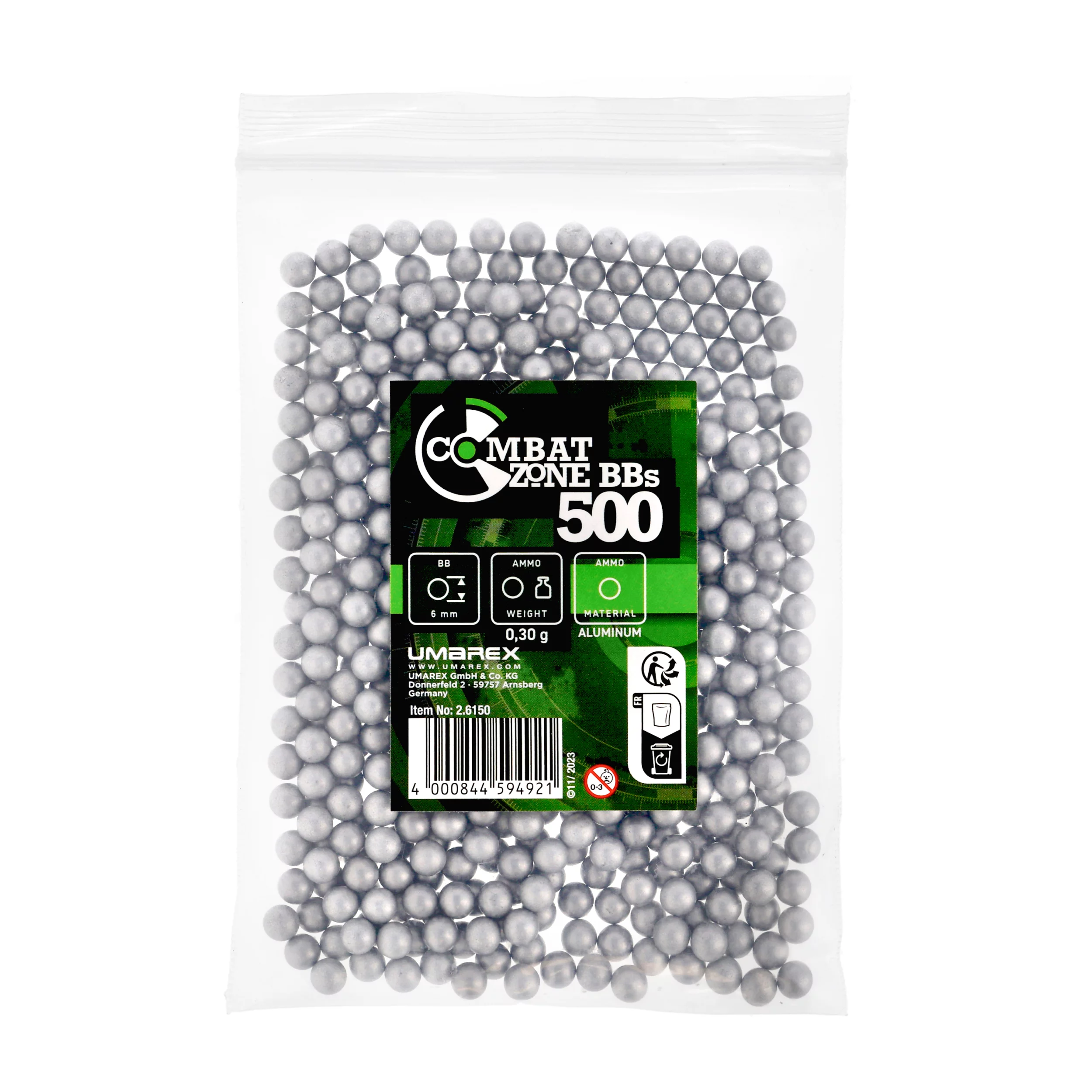 Kulki ASG 6 mm Combat Zone ALU 0,3 g 500 szt. (2.6150)