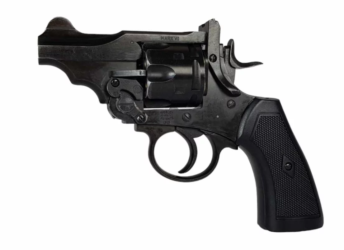 Rewolwer wiatrówka WEBLEY MKVI .455 Civilian kal.5,5 mm Diabolo łuski 6-strzał. lufa 2,5" Battlefield CO2 Ekp do17J - widok 2