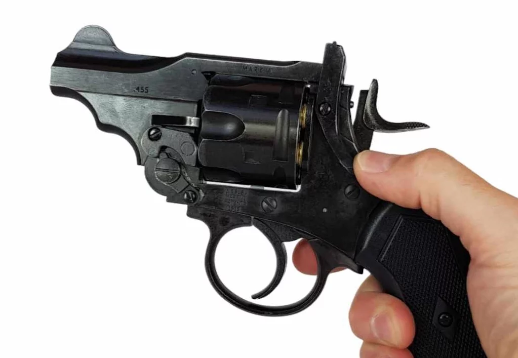 Rewolwer wiatrówka WEBLEY MKVI .455 Civilian kal.5,5 mm Diabolo łuski 6-strzał. lufa 2,5" Battlefield CO2 Ekp do17J - widok 8