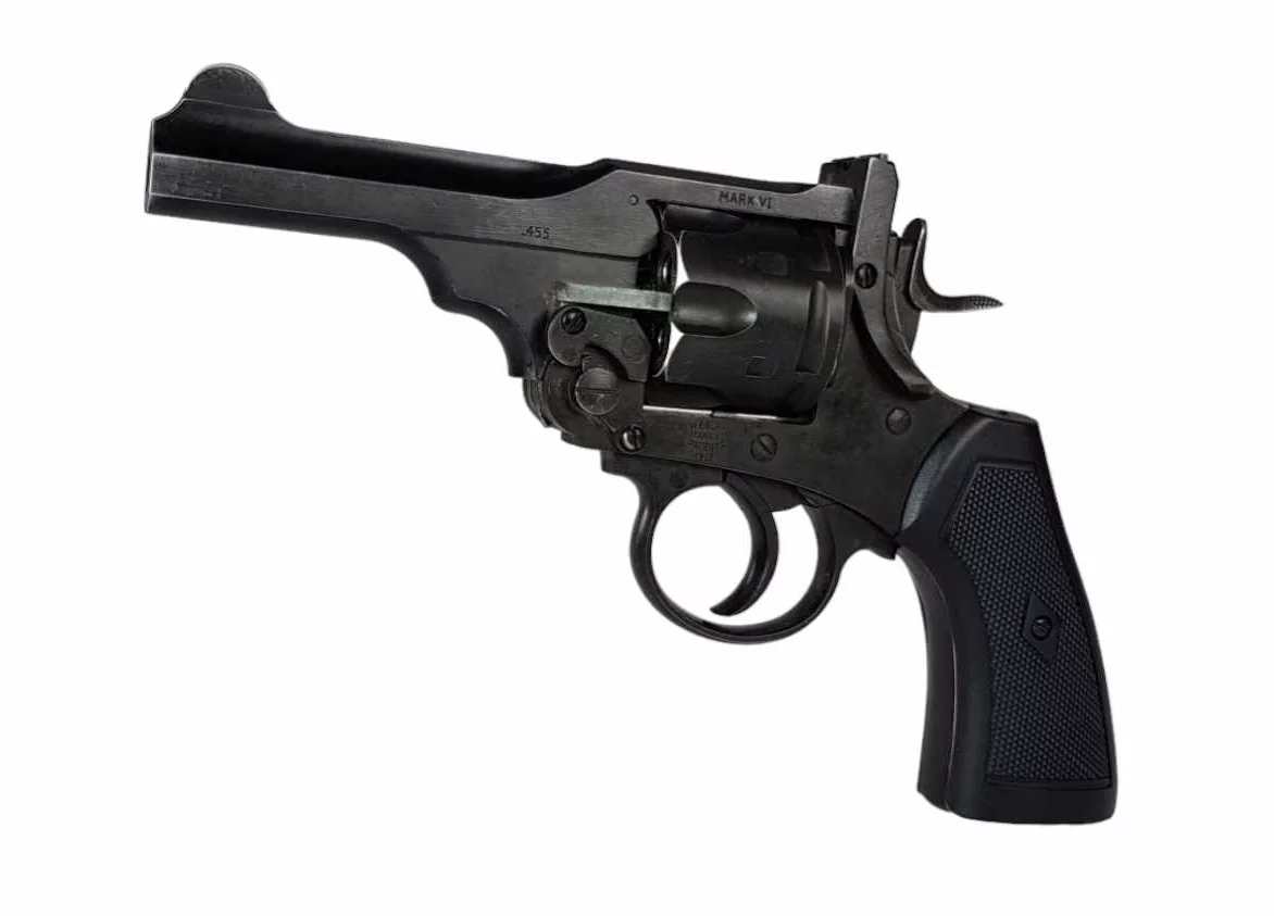 Rewolwer wiatrówka WEBLEY MKVI .455 Police kal.5,5 mm Diabolo łuski 6-strzał. lufa 4" Battlefield CO2 Ekp do17J - widok 3