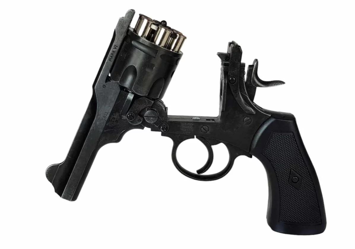 Rewolwer wiatrówka WEBLEY MKVI .455 Police kal.5,5 mm Diabolo łuski 6-strzał. lufa 4" Battlefield CO2 Ekp do17J - widok 5