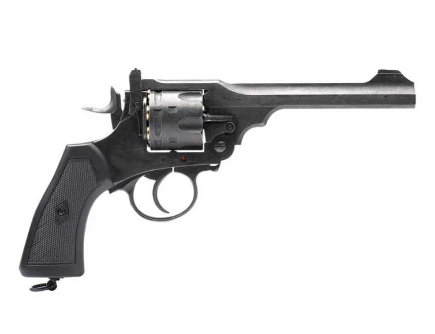 Rewolwer wiatrówka WEBLEY MKVI .455 Service kal.5,5 mm Diabolo łuski 6-strzał. lufa 6" Battlefield CO2 Ekp do17J - widok 2
