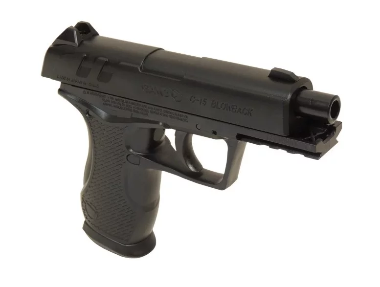 Pistolet wiatrówka Gamo C-15 BlowBack 4,5 mm Diabolo i BB's 2x8-strzał. (6111390-P) - widok 6
