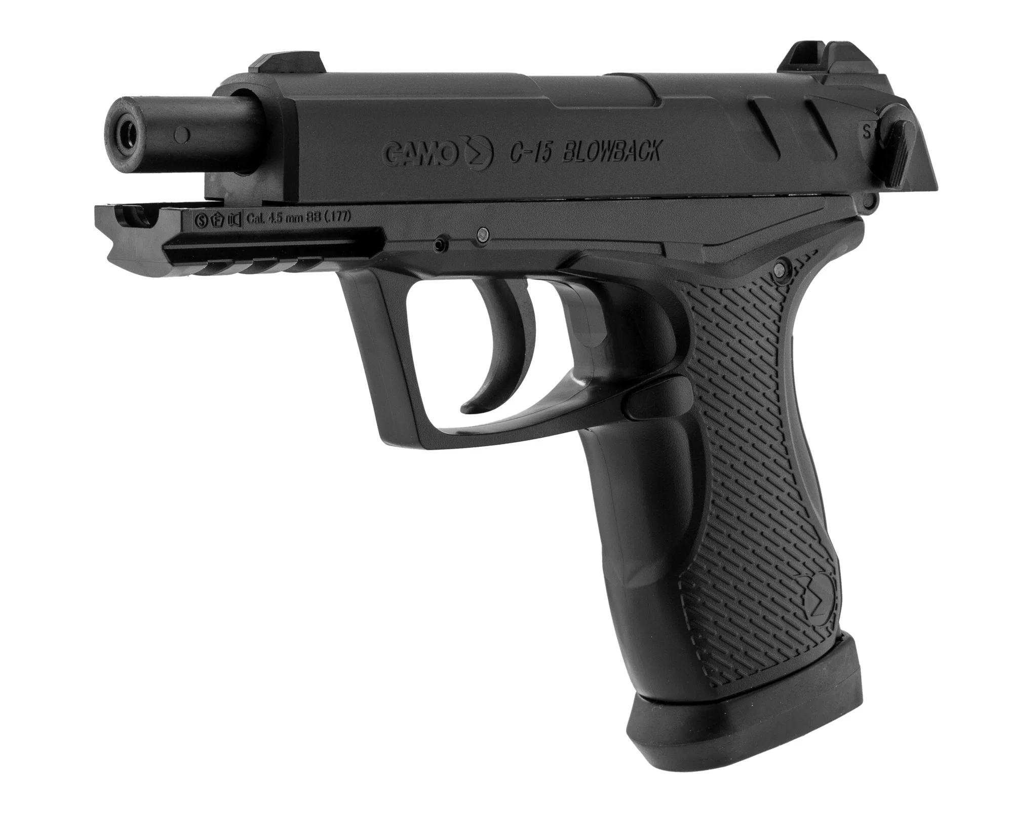 Pistolet wiatrówka Gamo C-15 BlowBack 4,5 mm Diabolo i BB's 2x8-strzał. (6111390-P) - widok 2